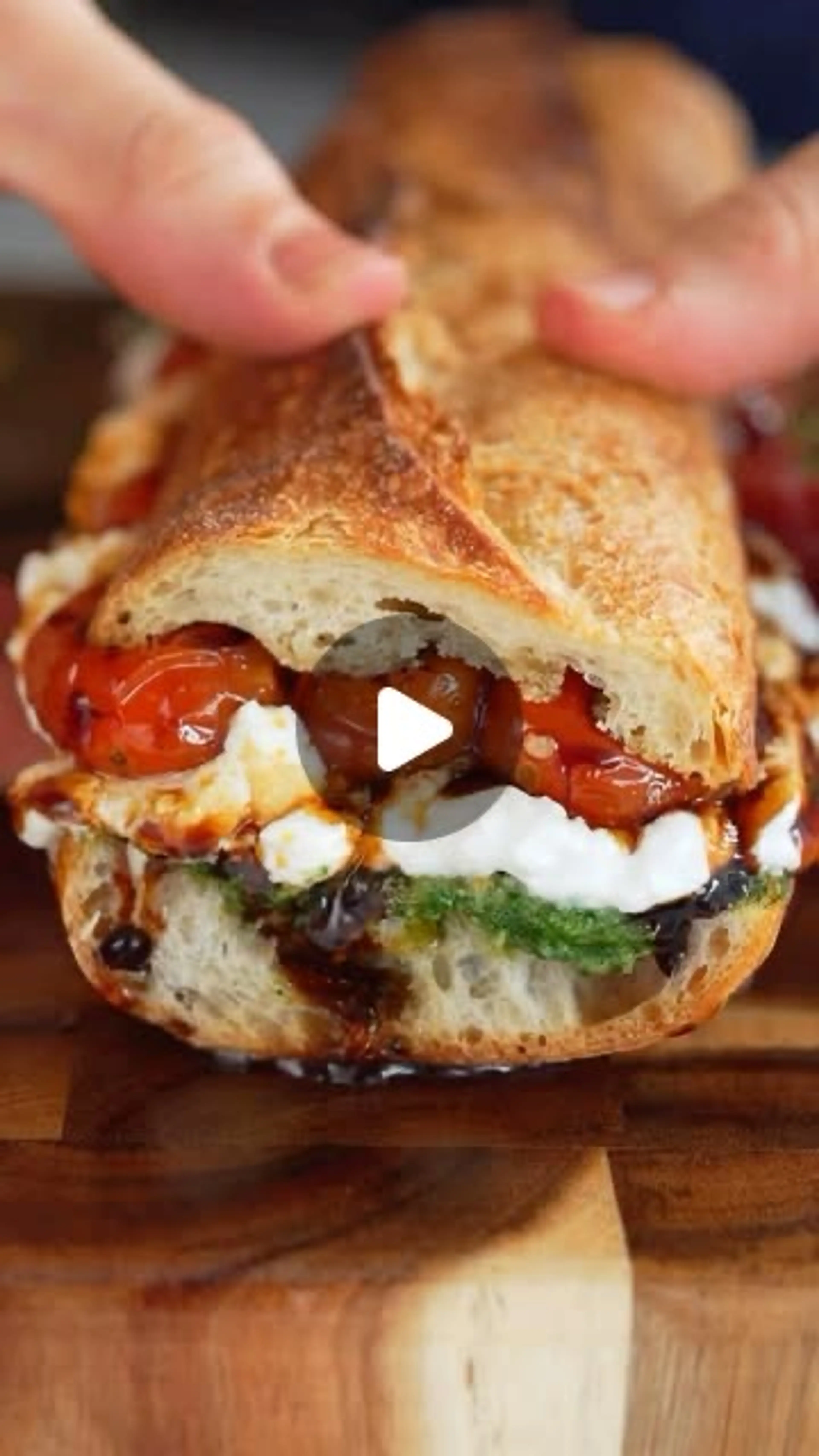 Burrata Caprese Sandwich with Cherry Tomato Confit