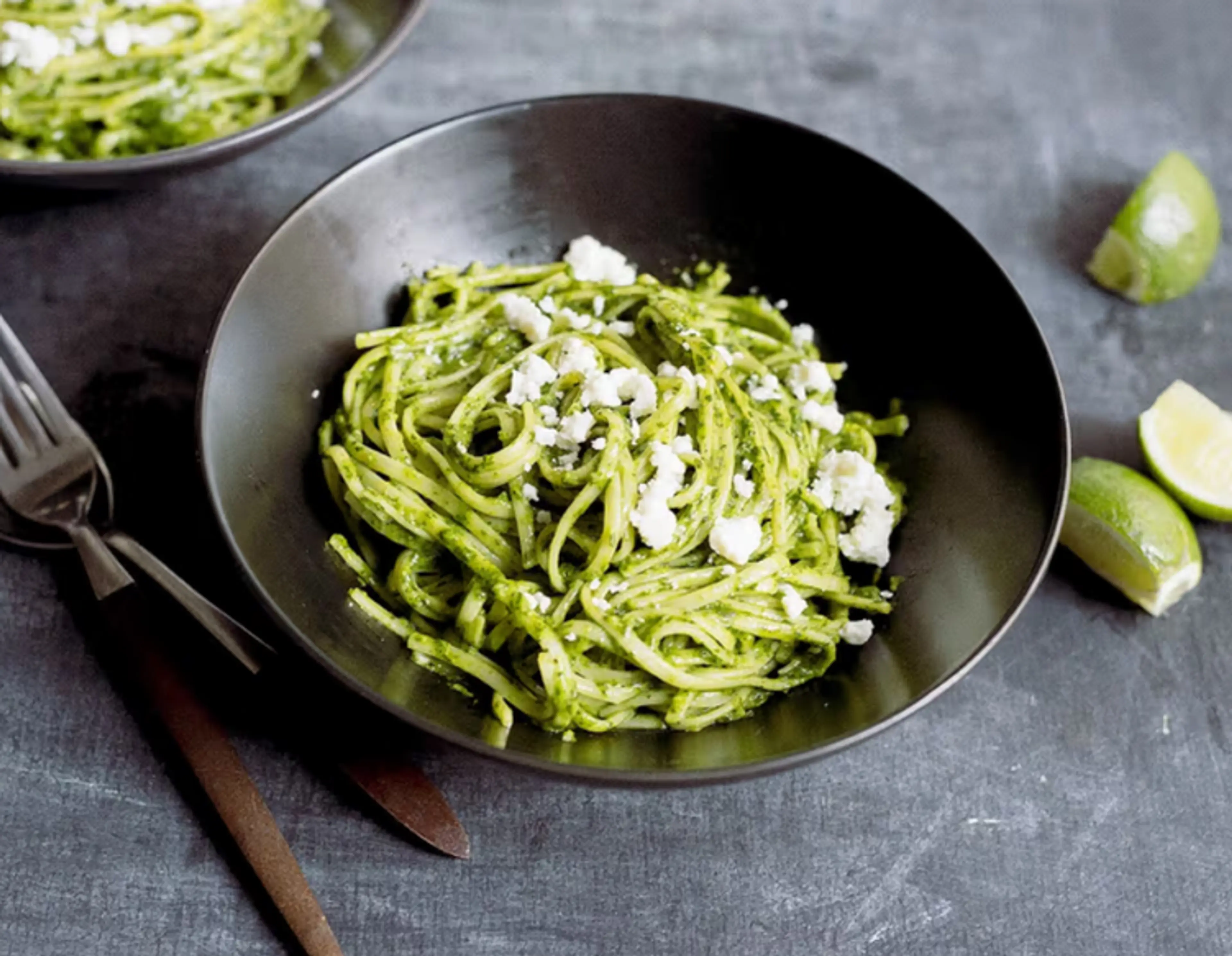 Pasta with Peruvian Pesto (Tallarines Verde)