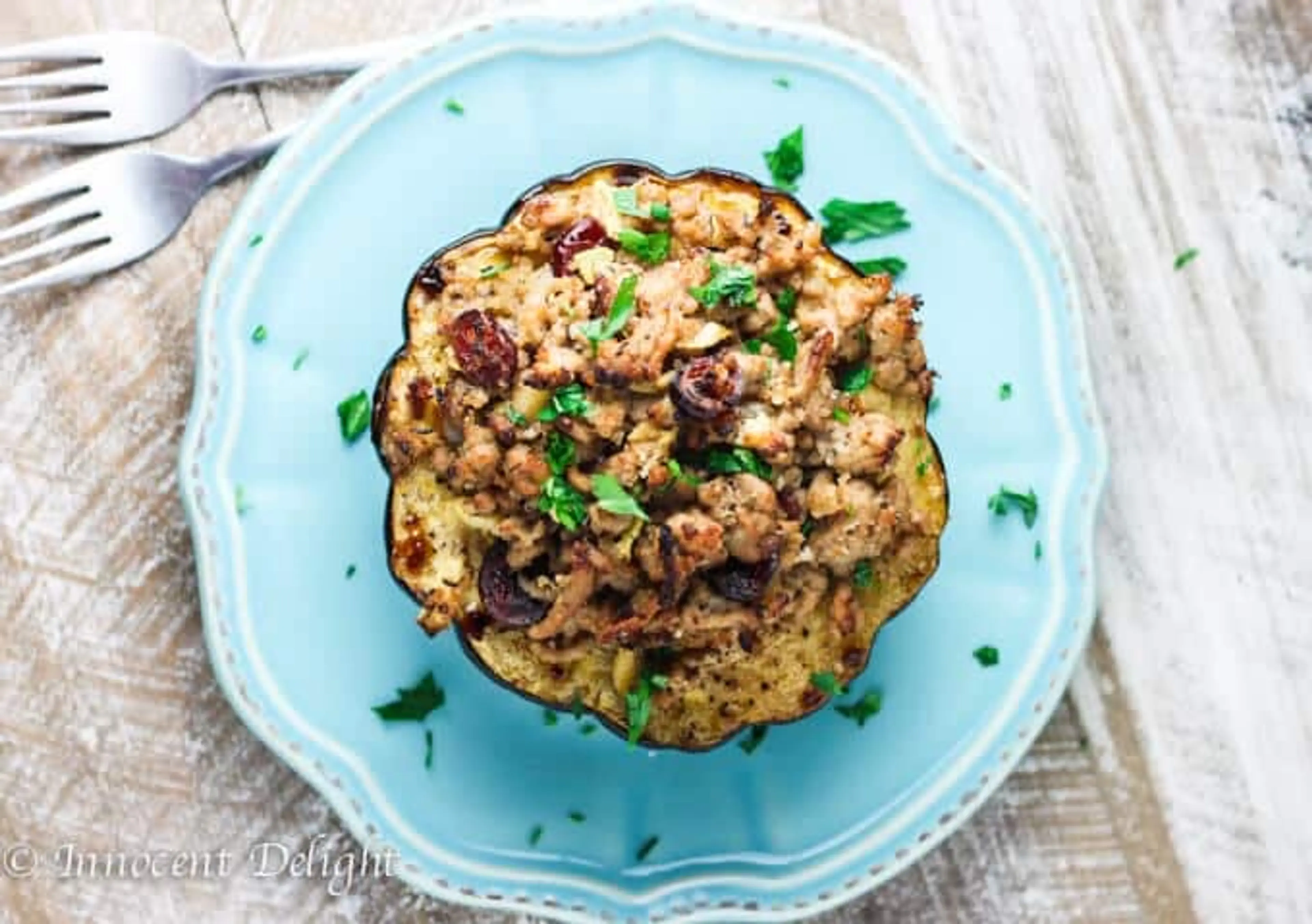 Turkey Stuffed Acorn Squash