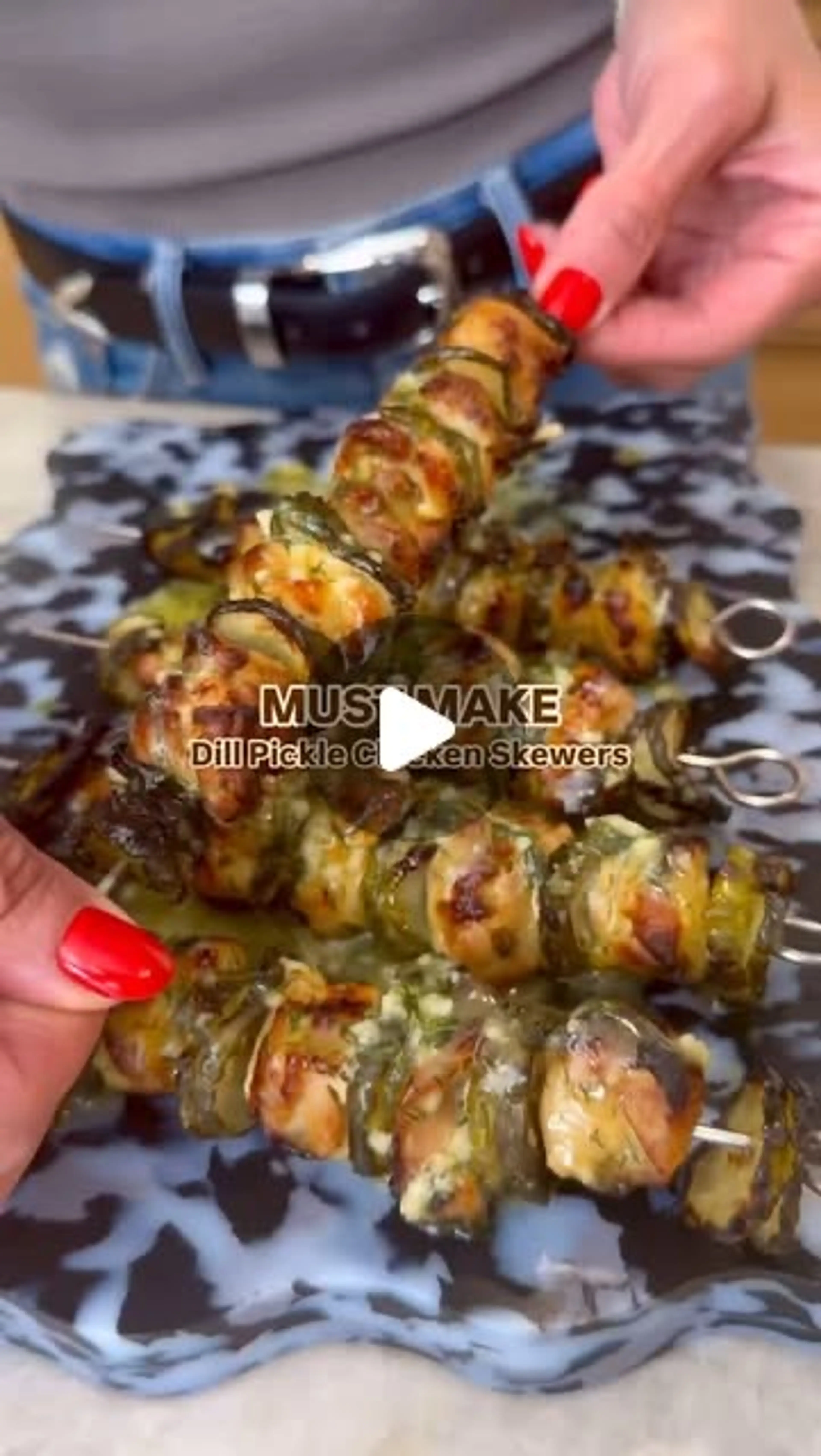 Dill Pickle Chicken Skewers
