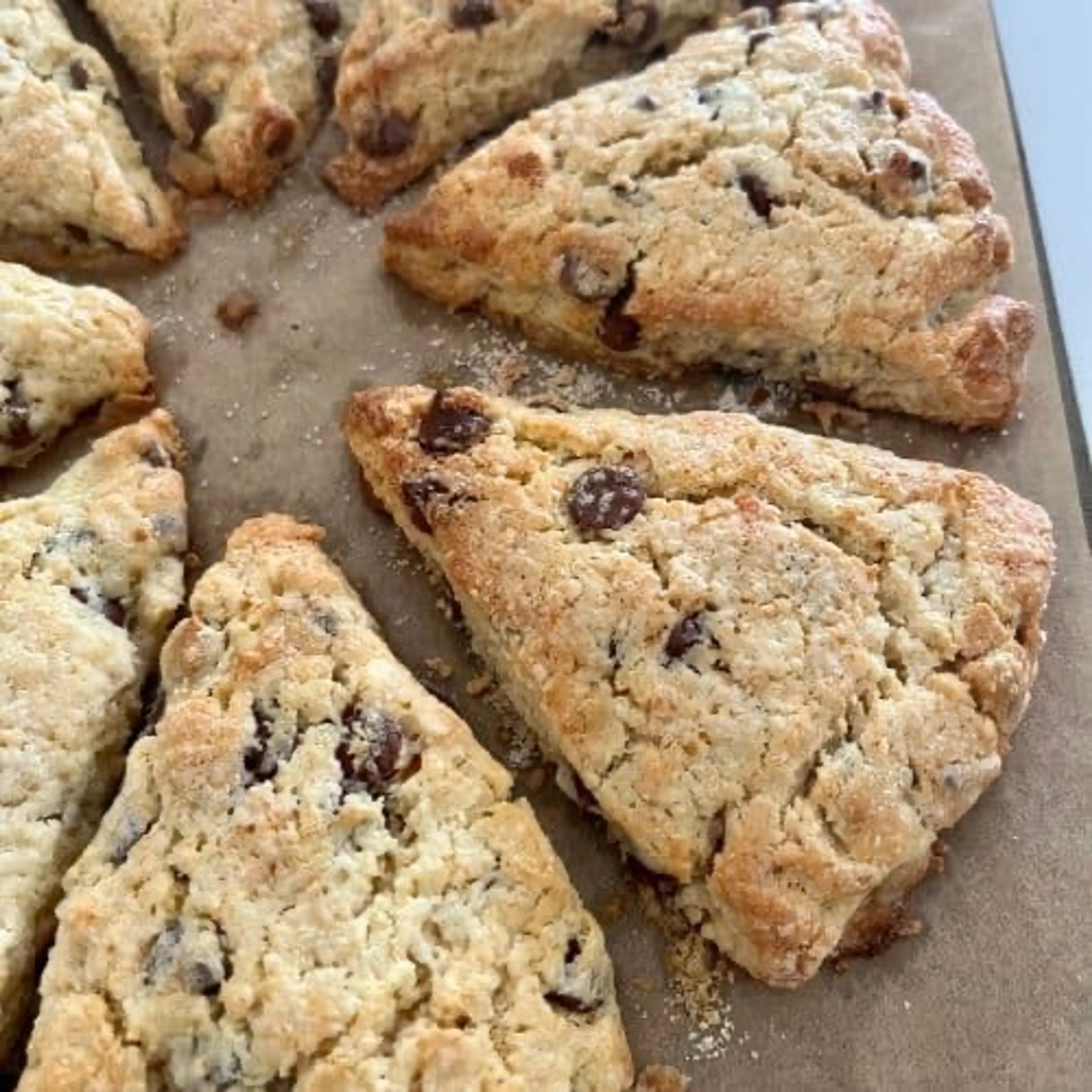 Sourdough Chocolate Chip Scones