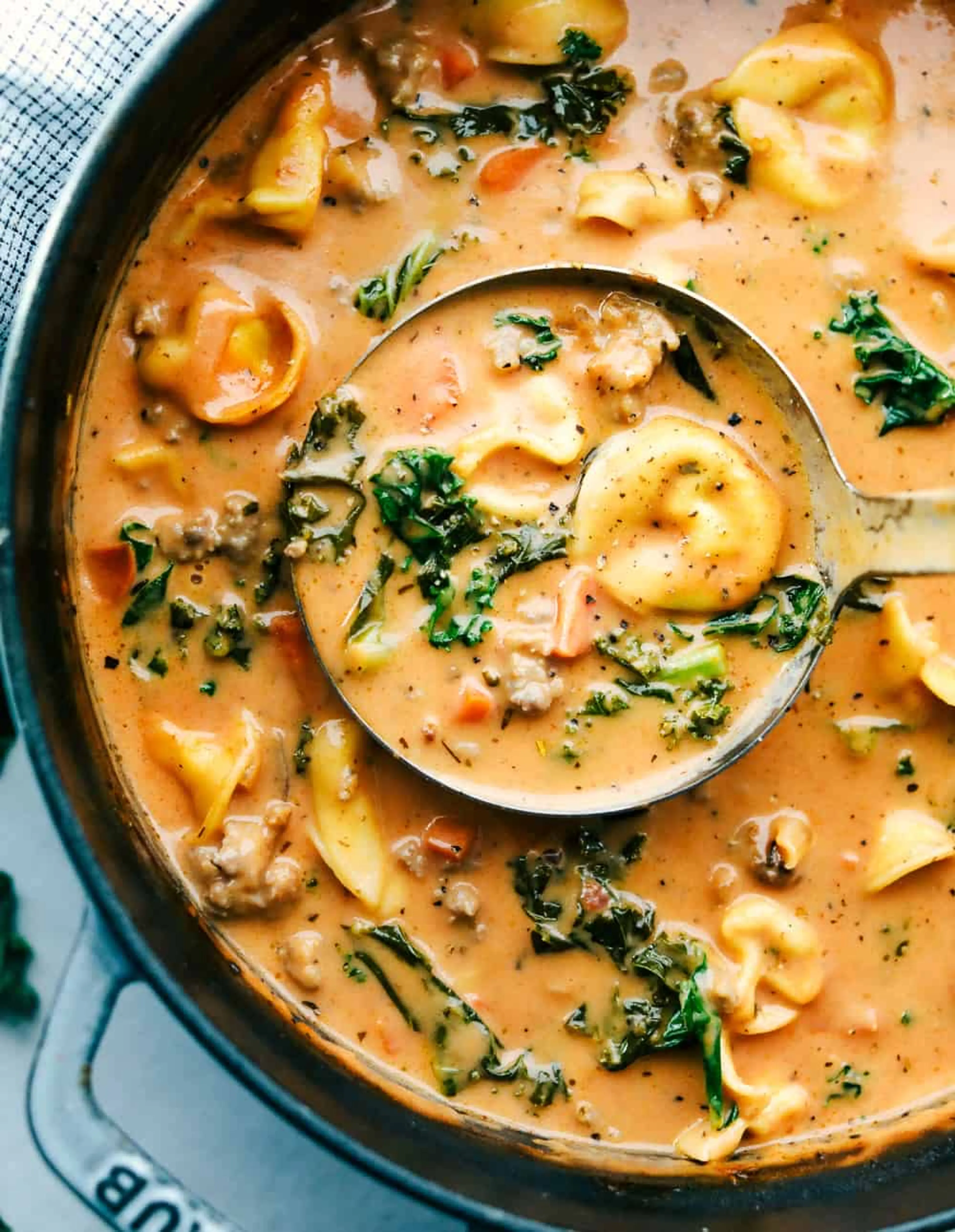 Creamy Sausage Tortellini Soup