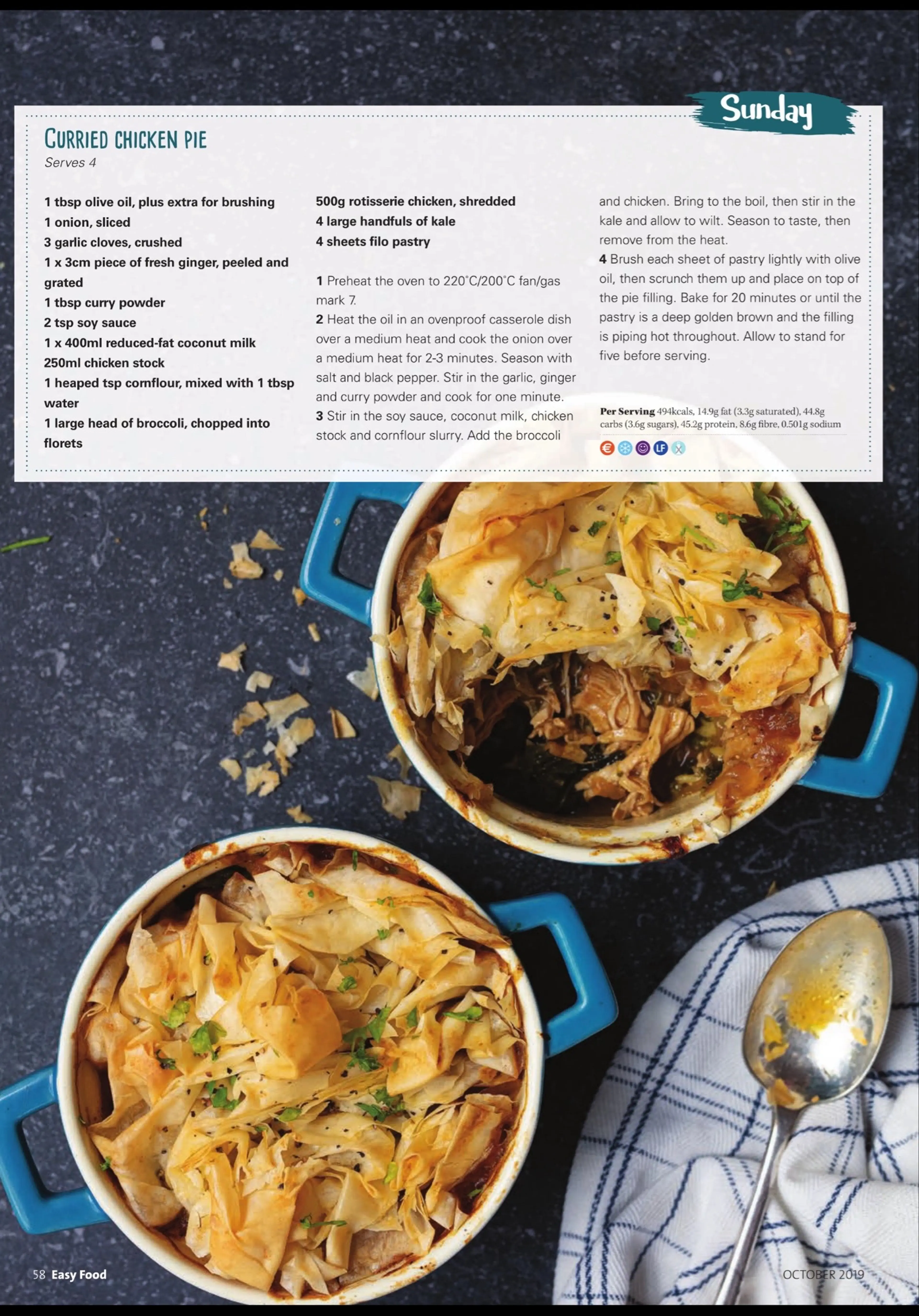 CURRIED CHICKEN PIE