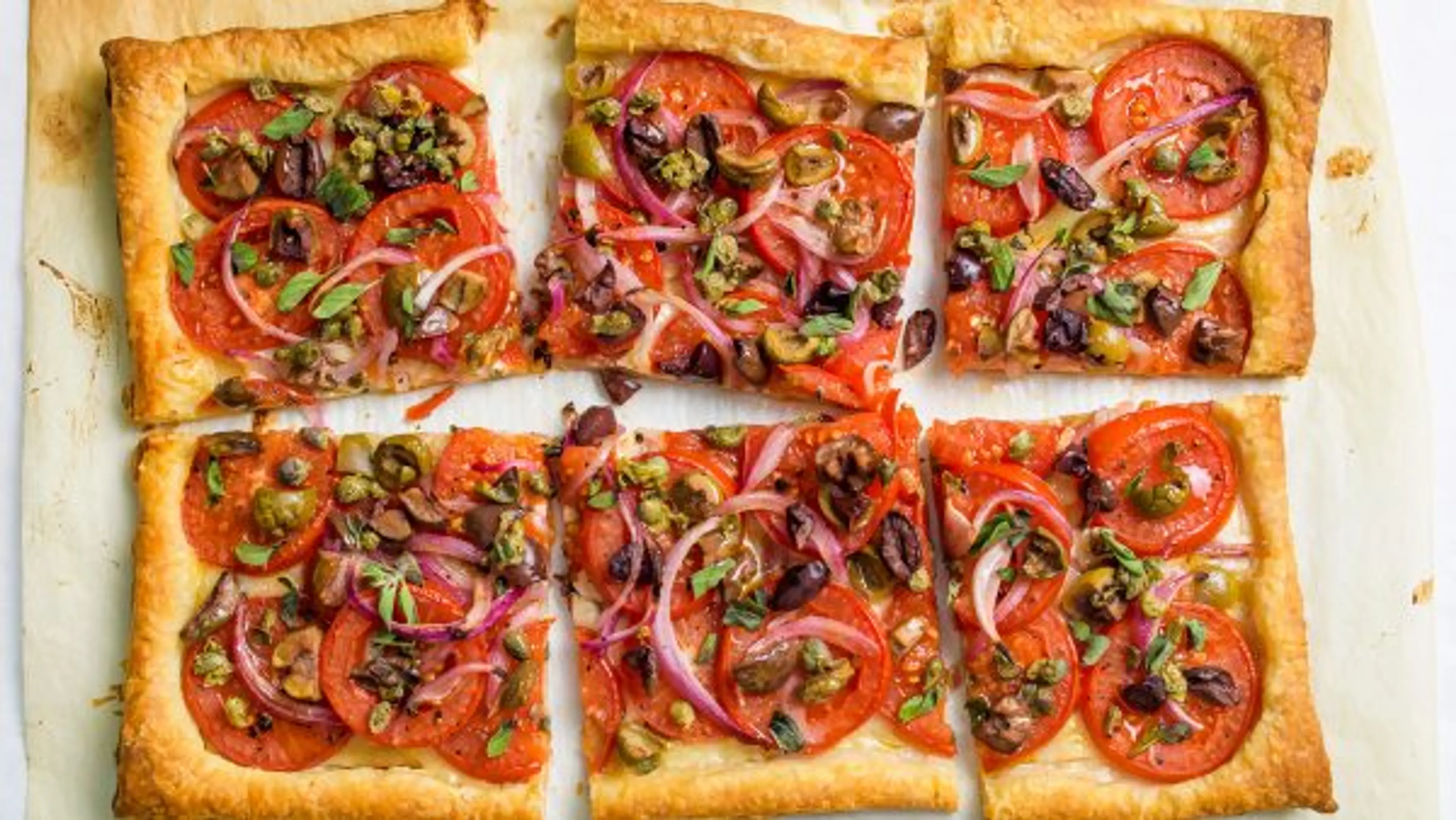 Tomato Tart with Olives and Gruyère