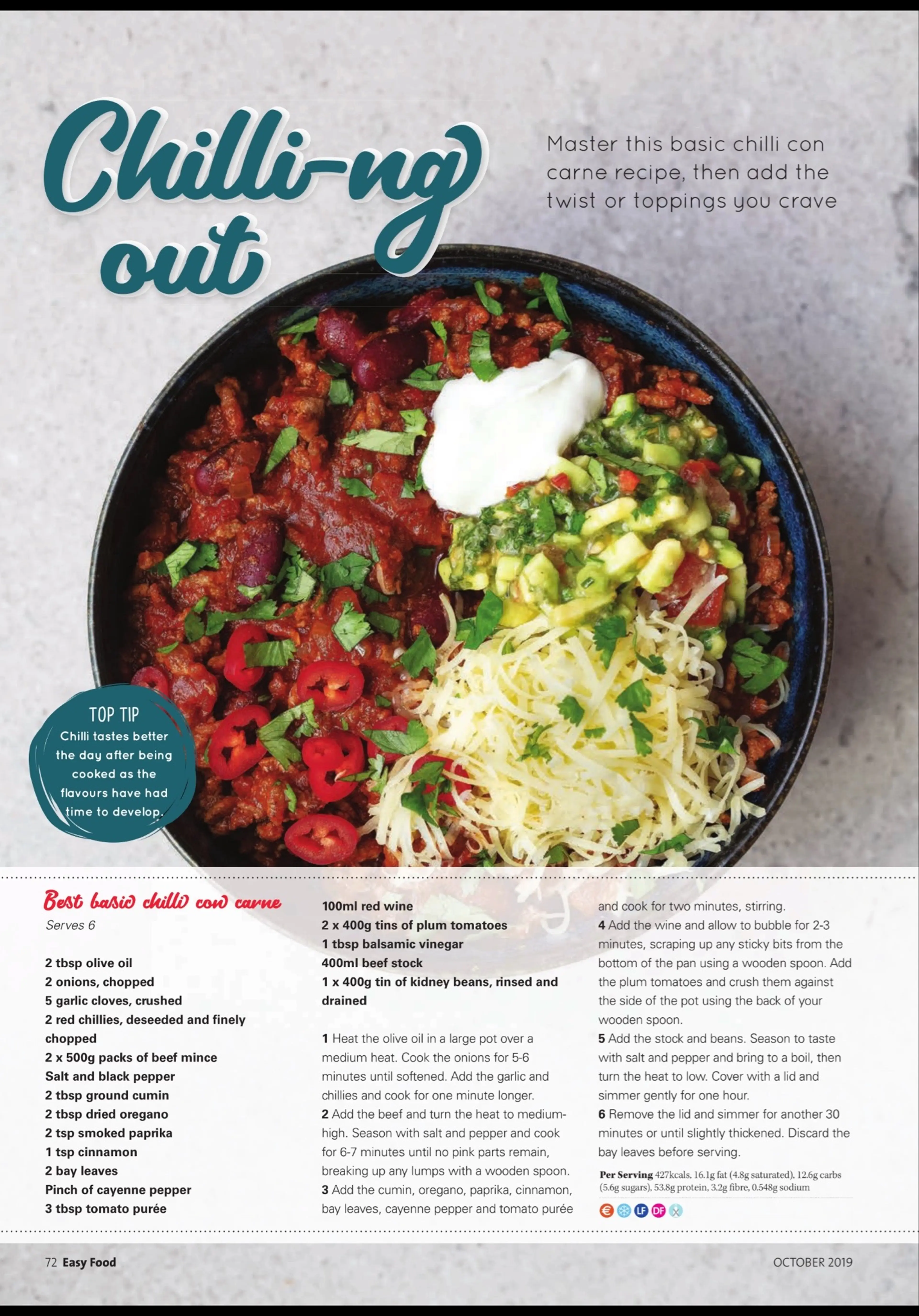 Best basic chilli con carne