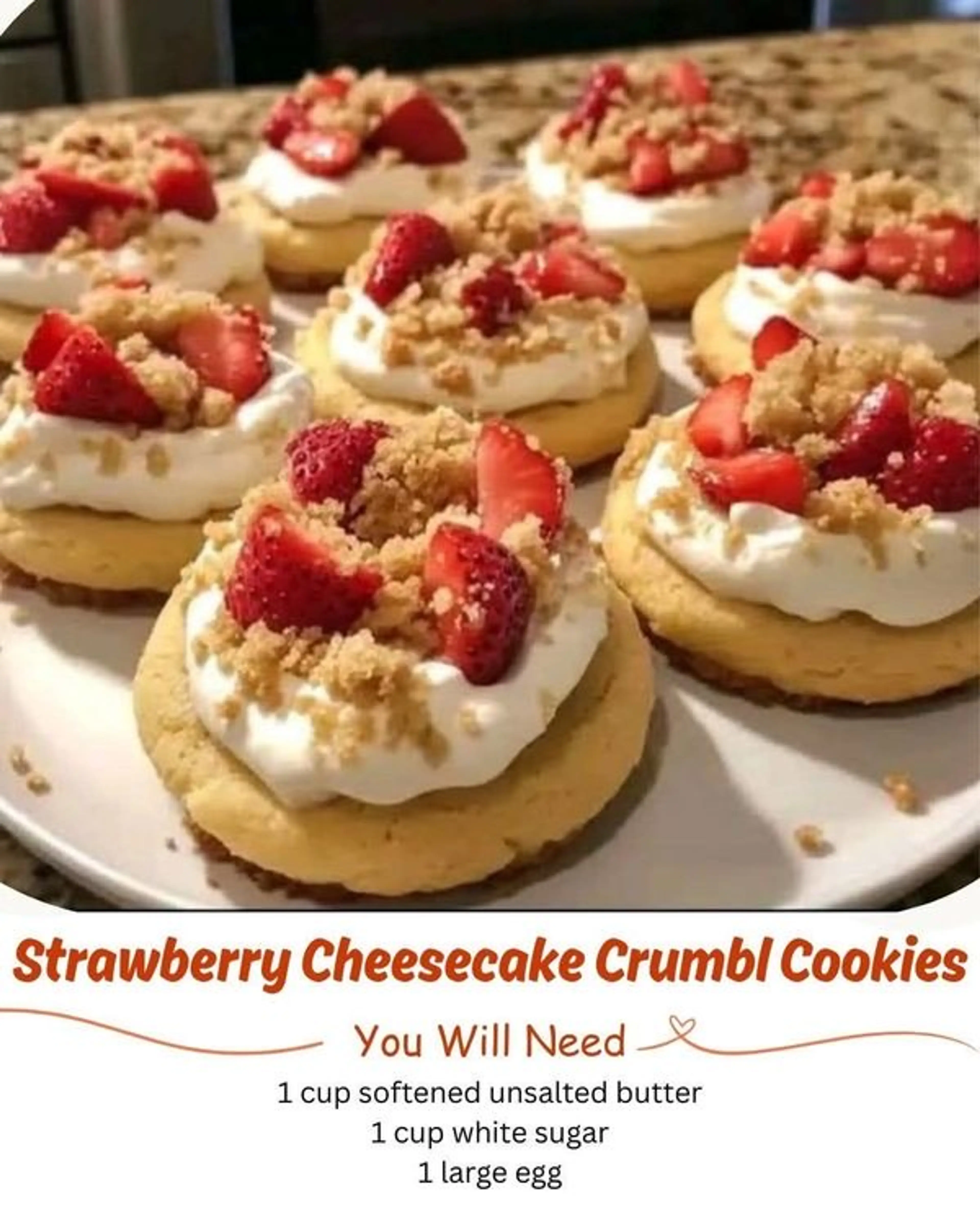 Strawberry Cheesecake Crumbl Cookies