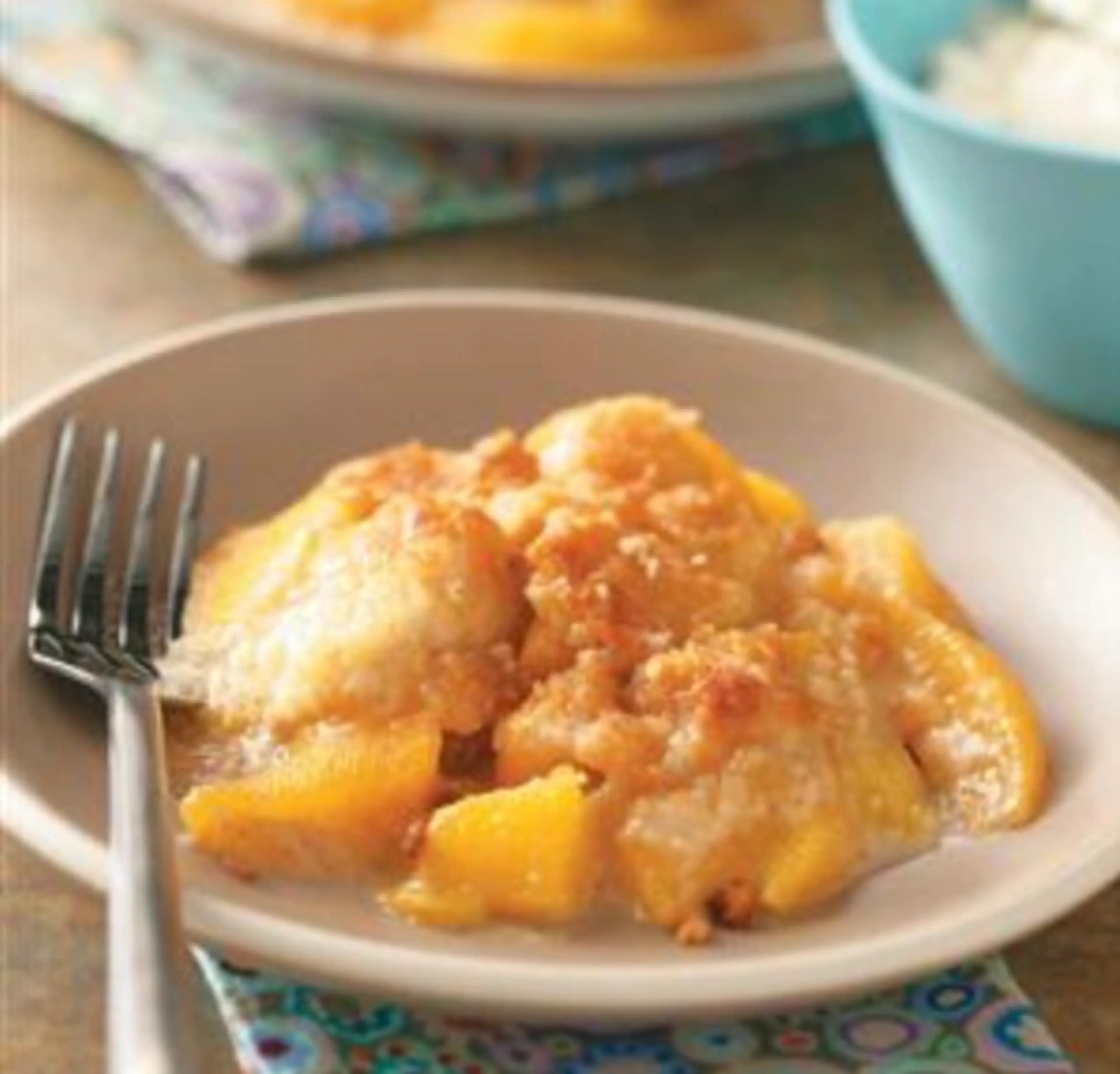 Peach crumble