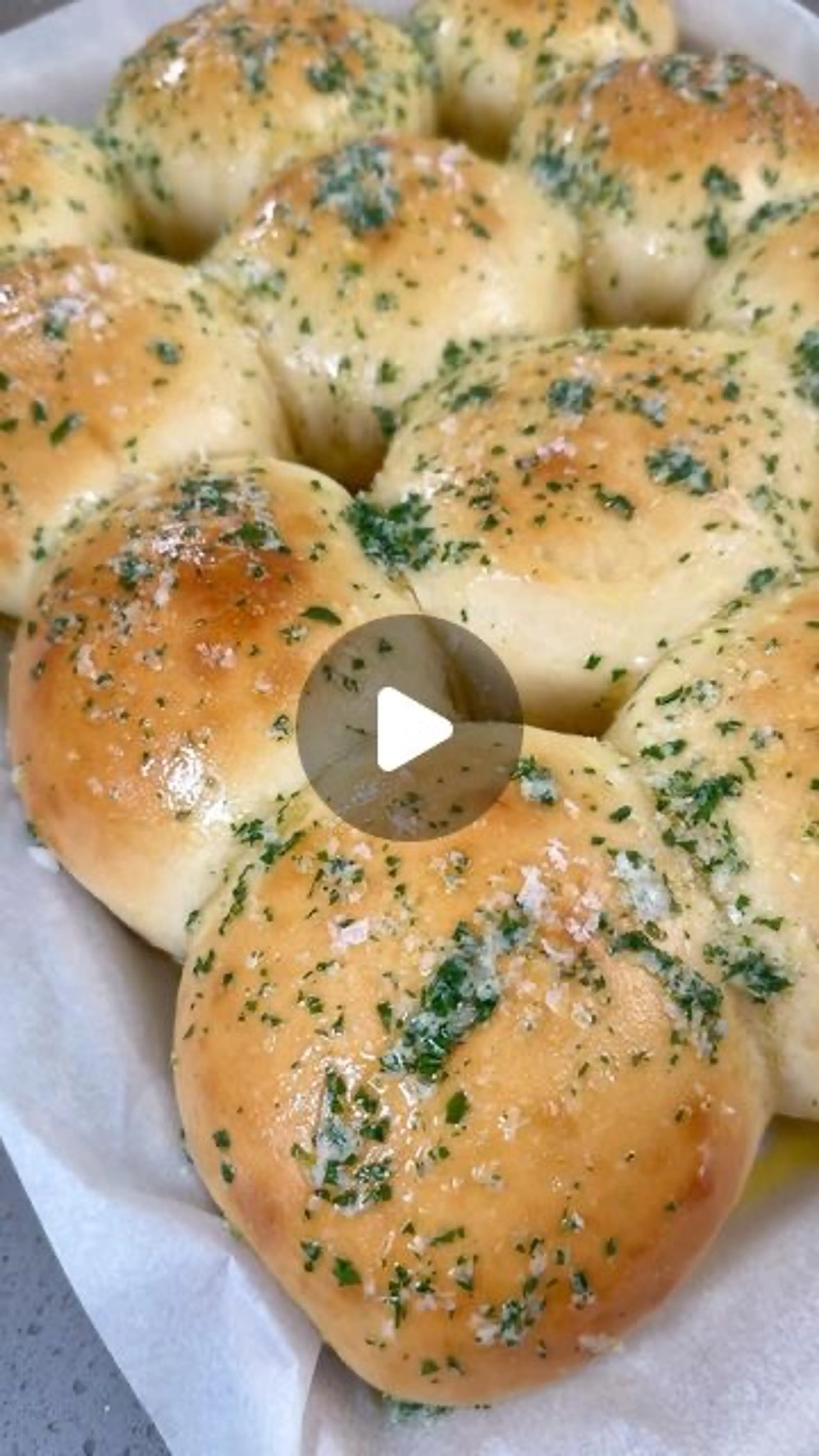 Garlic Butter Parker House Rolls