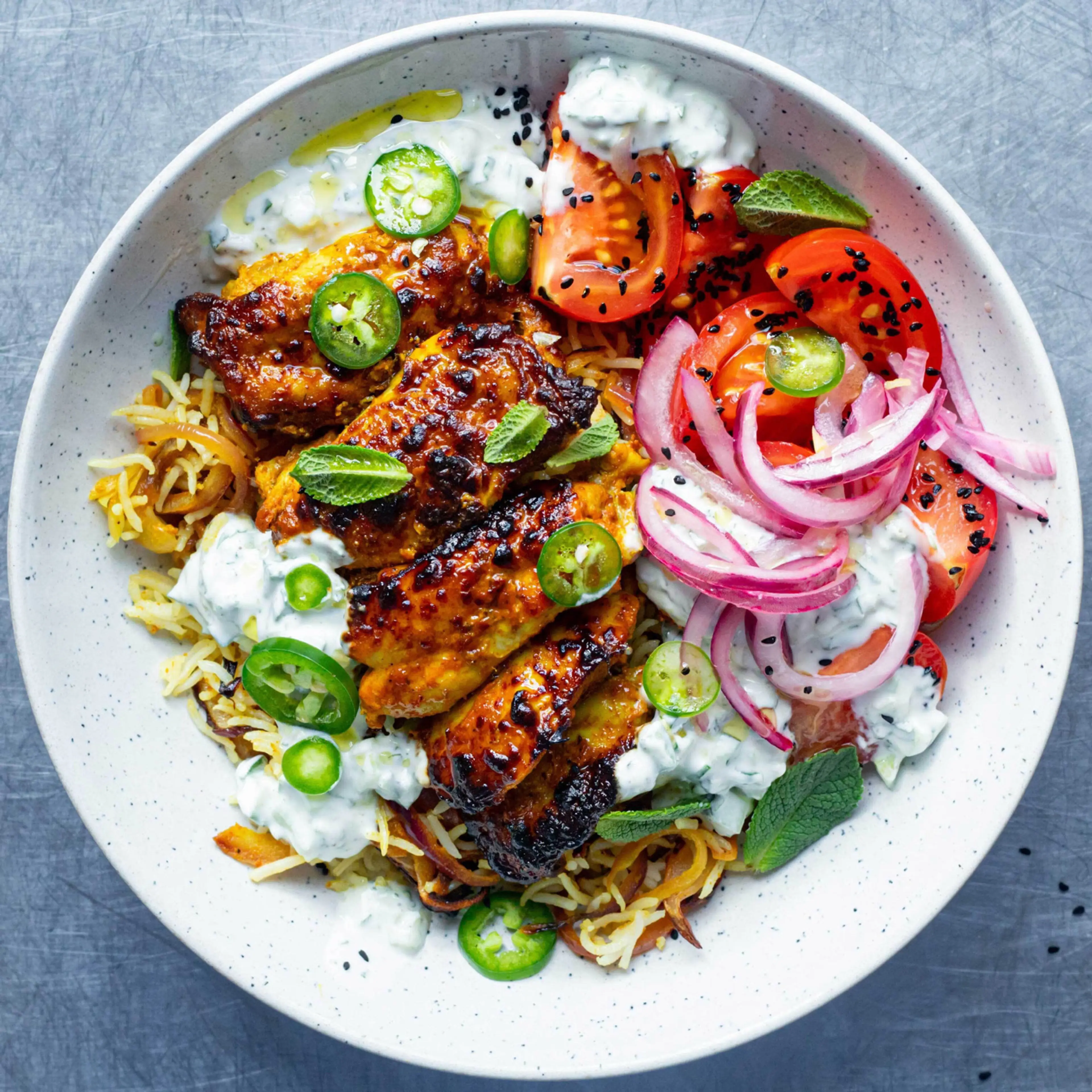 Air Fryer Chicken Tikka with Spiced Rice