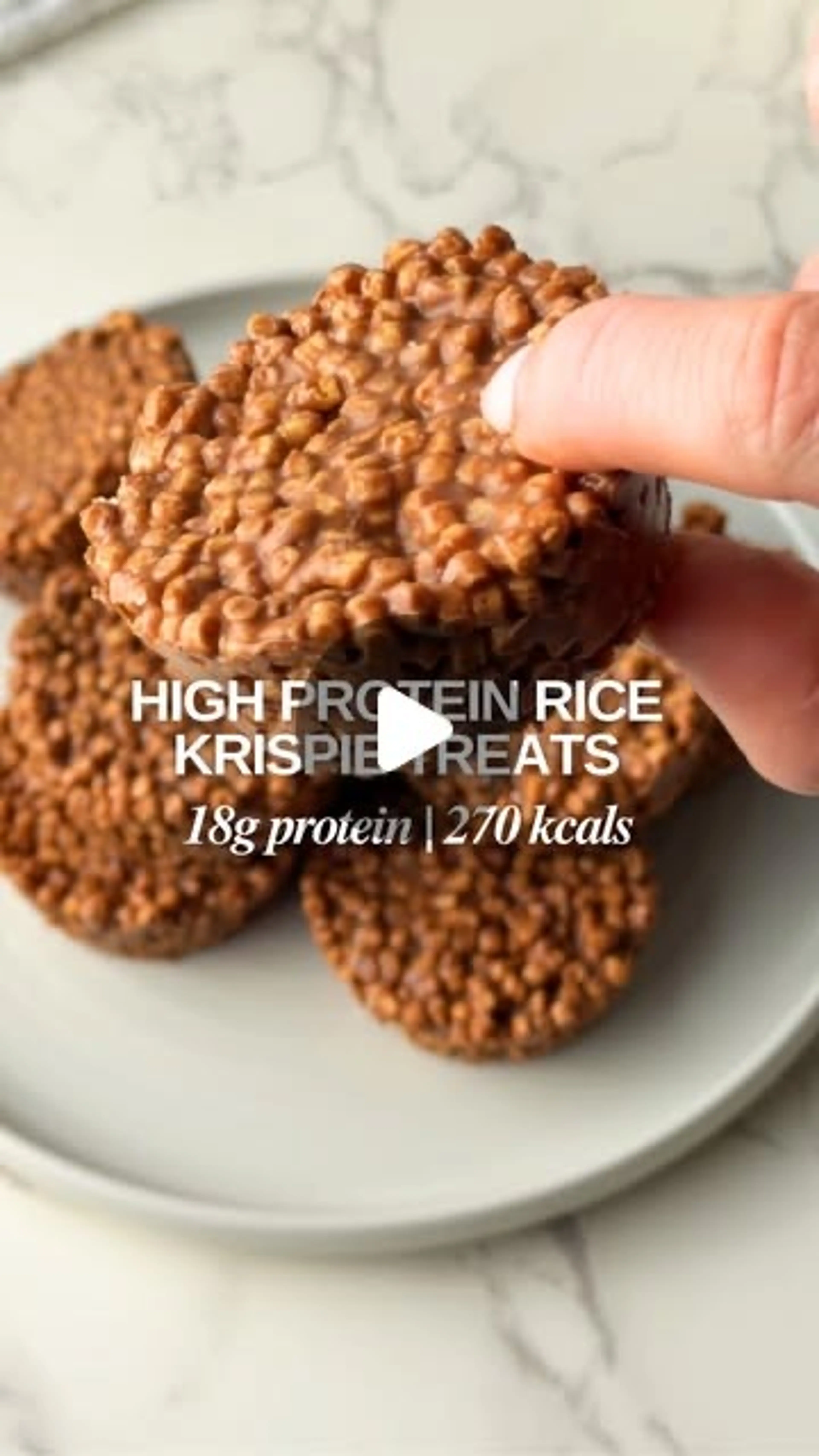 No Bake Healthier High Protein Chocolate Crispy Cakes