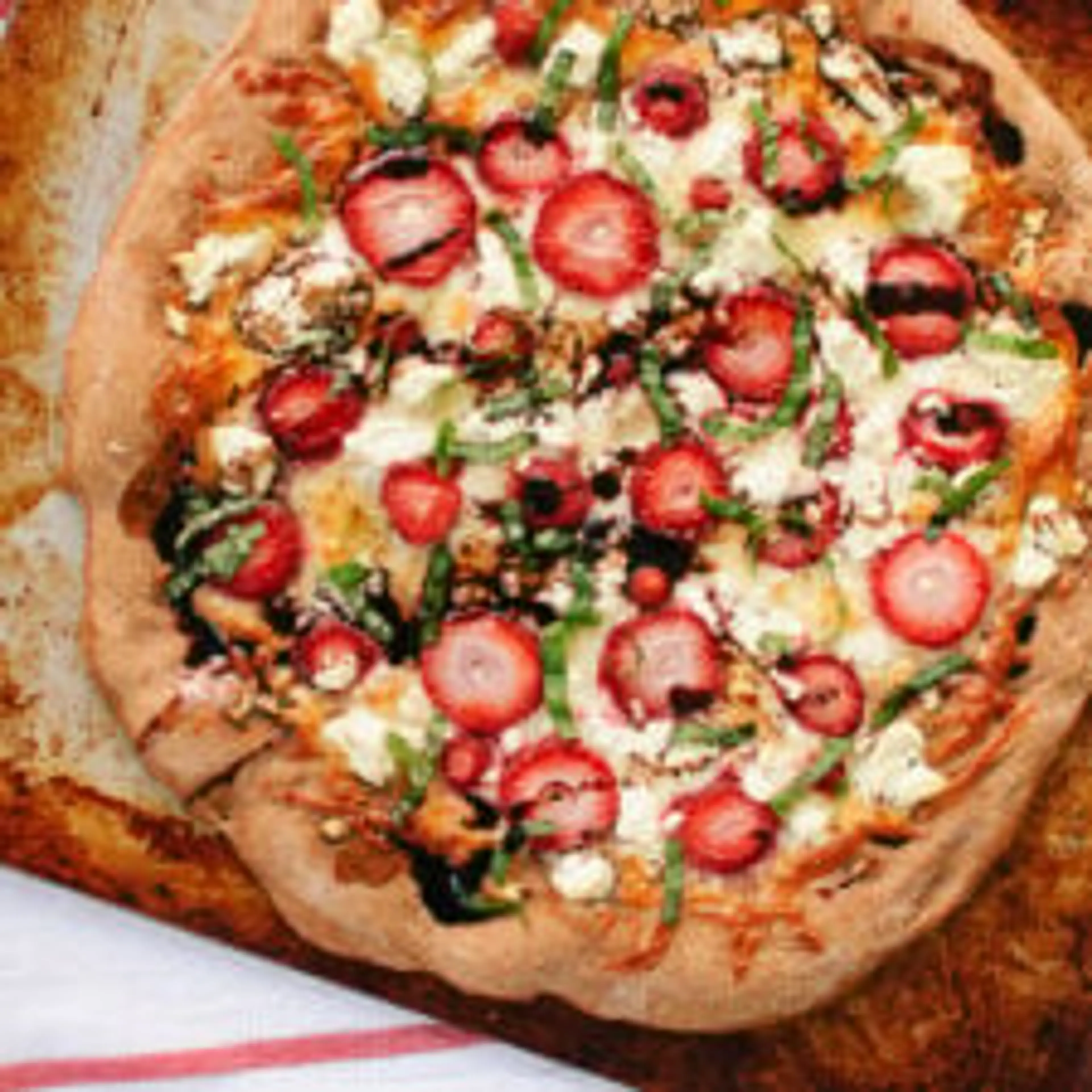 Strawberry, Basil and Balsamic Pizza