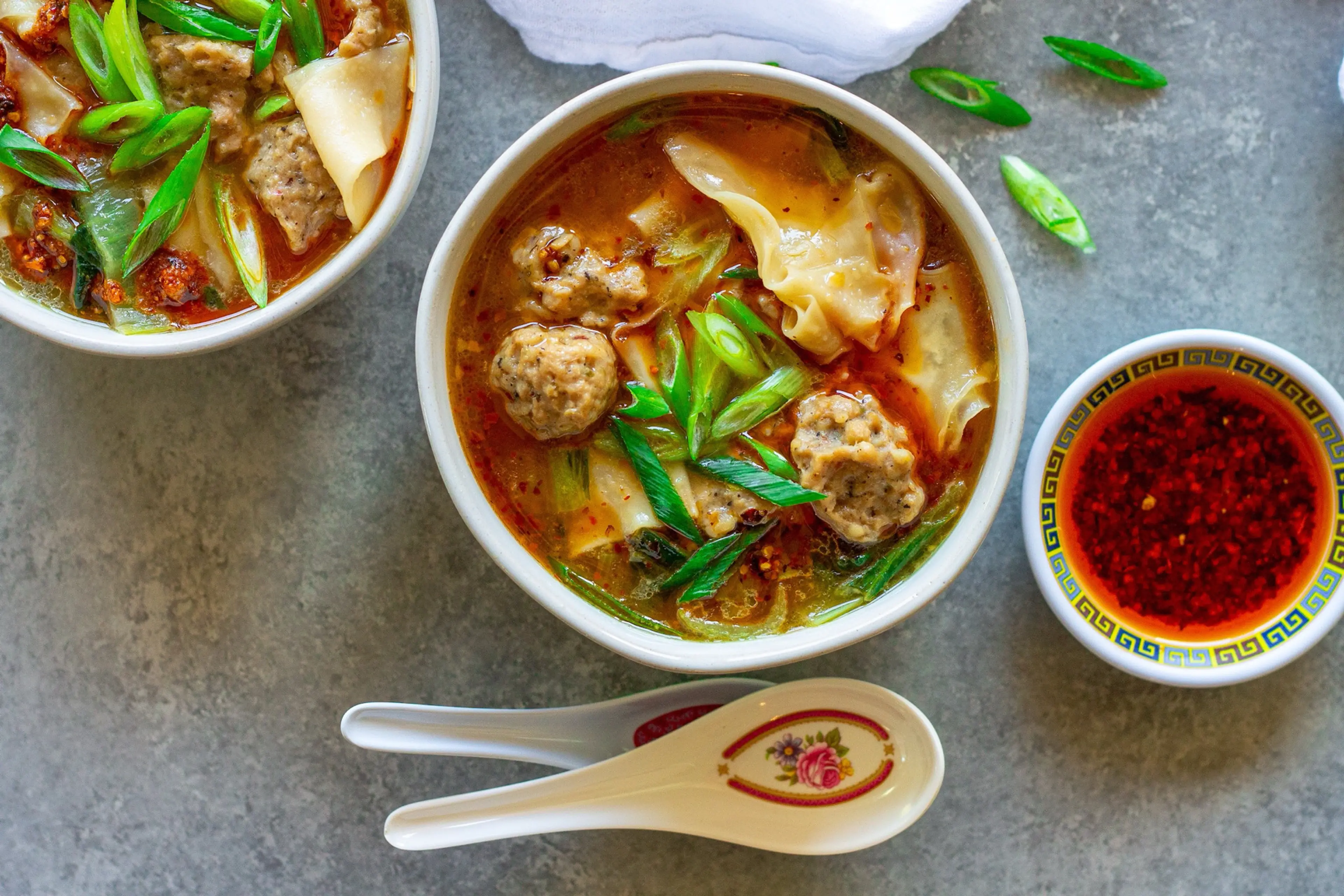 Deconstructed Wonton Soup