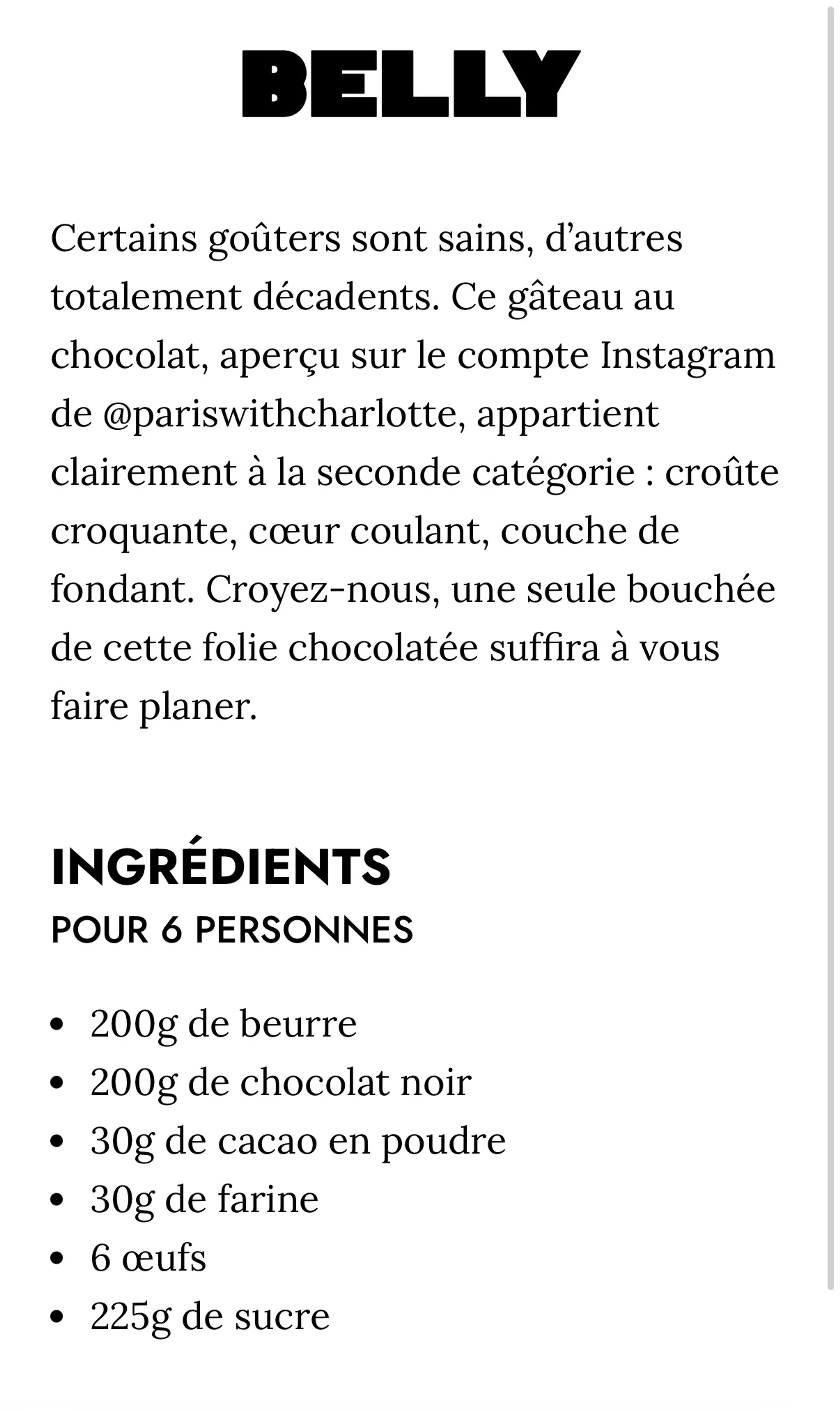 Fondant Au Chocolat