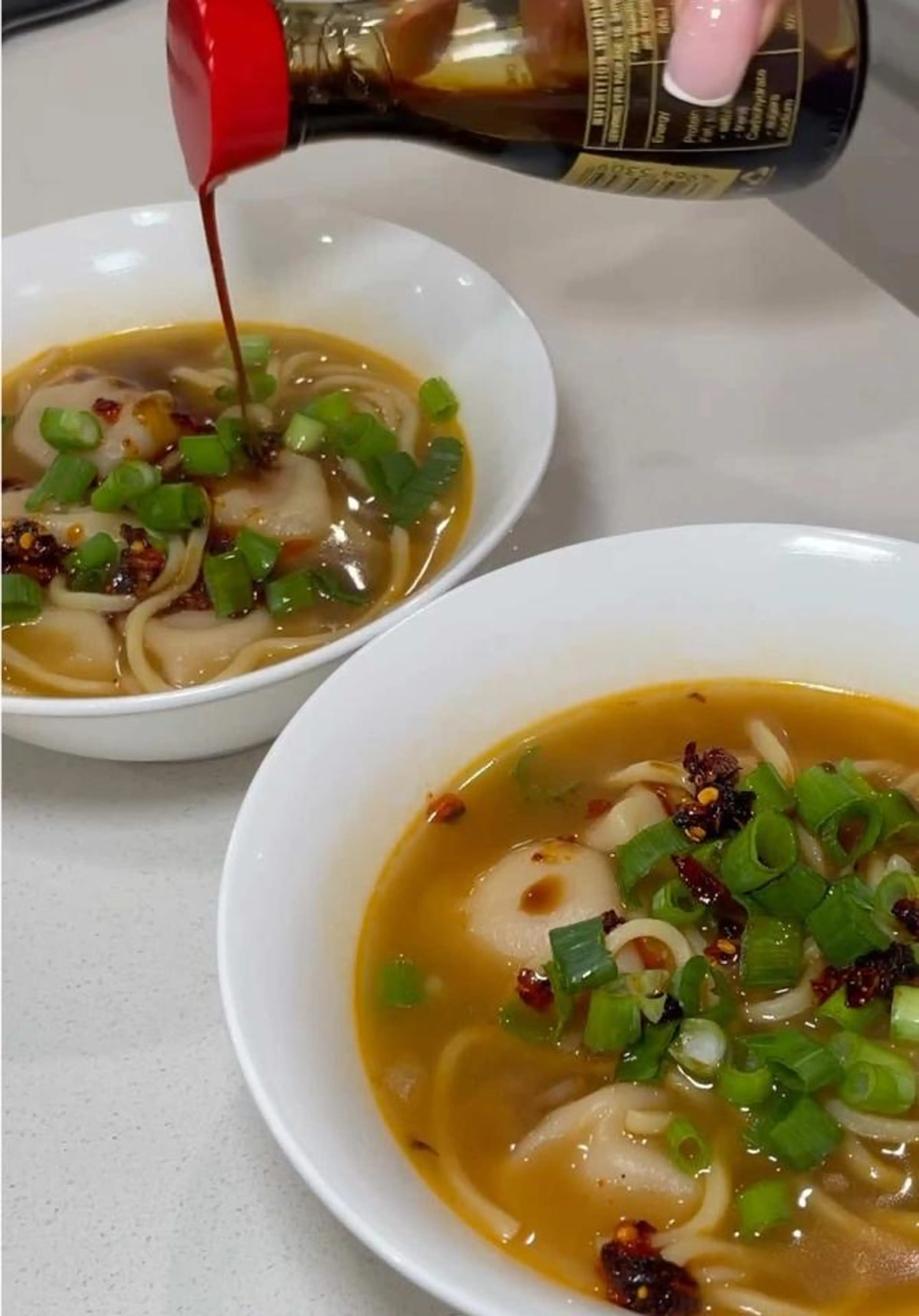 The Easiest Dumpling Noodle Soup