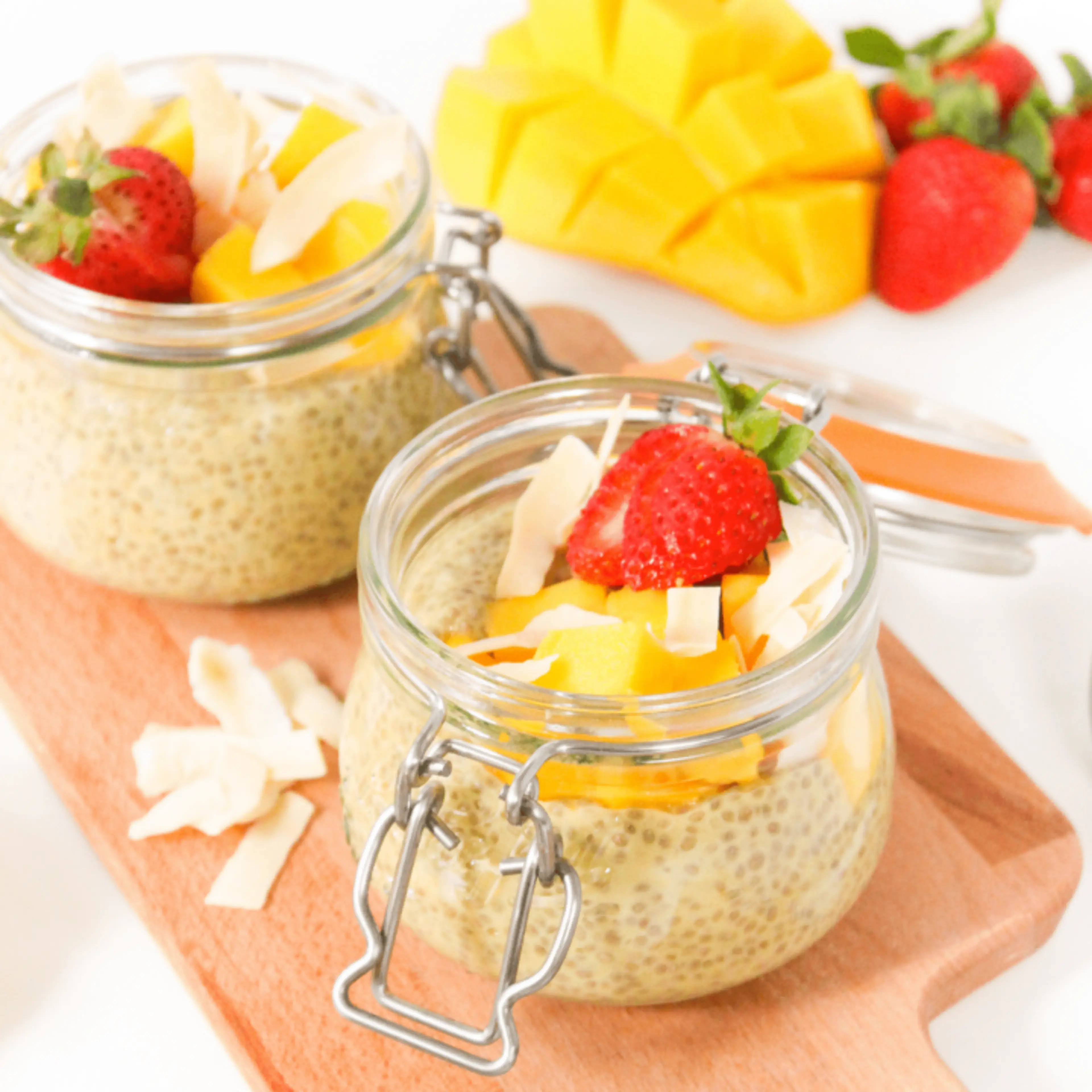 Mango Chia Pudding with Coconut Milk (Quick Prep Breakfast)