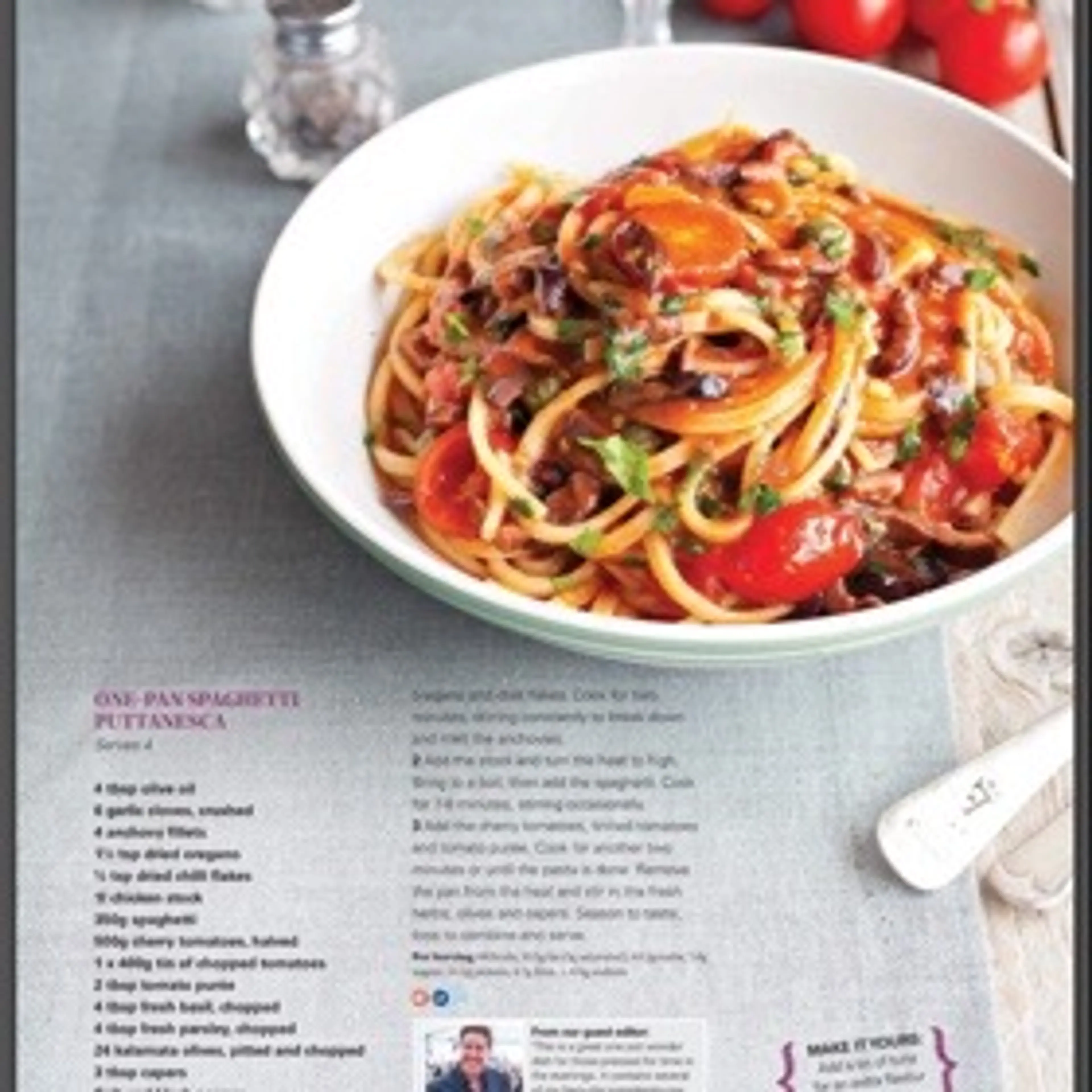 ONE-PAN SPAGHETTI PUTTANESCA