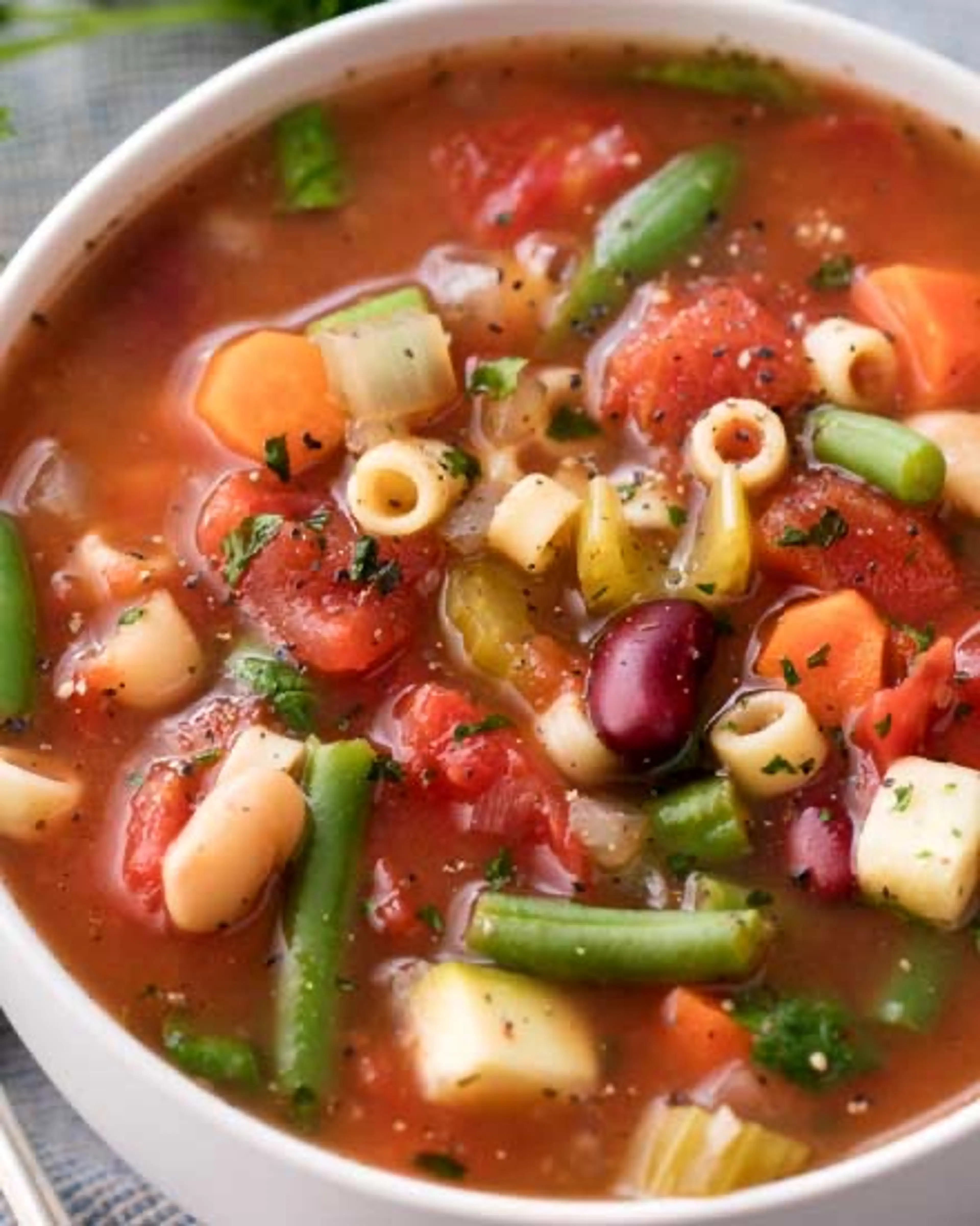 Hearty Slow Cooker Minestrone Soup