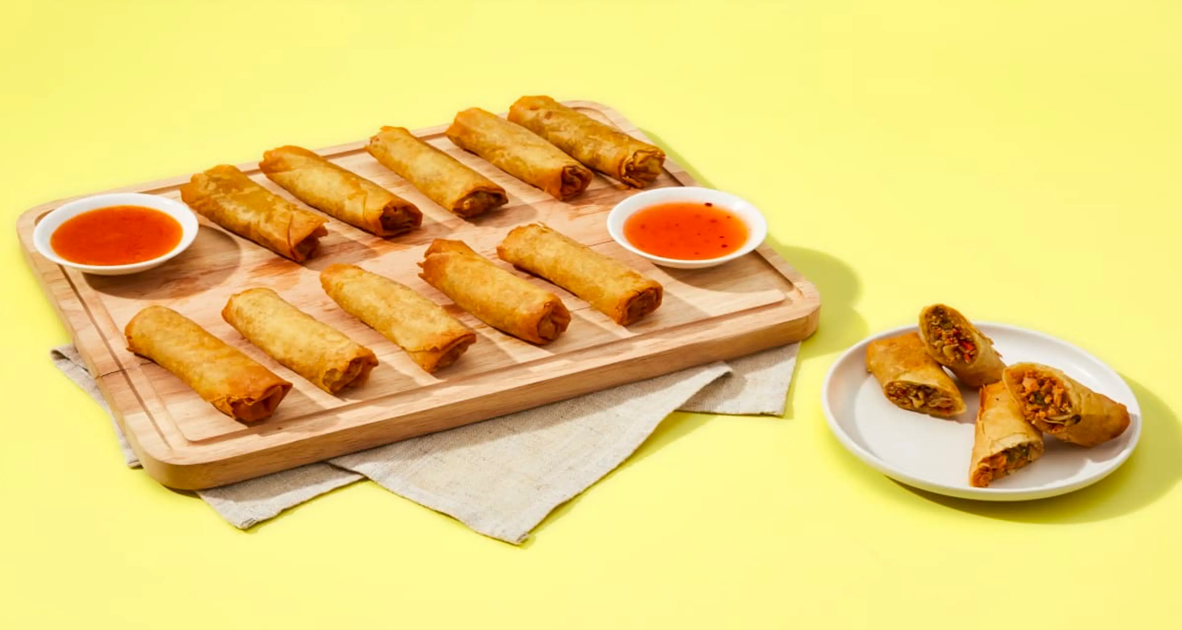 Veggie Spring Rolls & Thai Basil Chicken Spring Rolls You’re