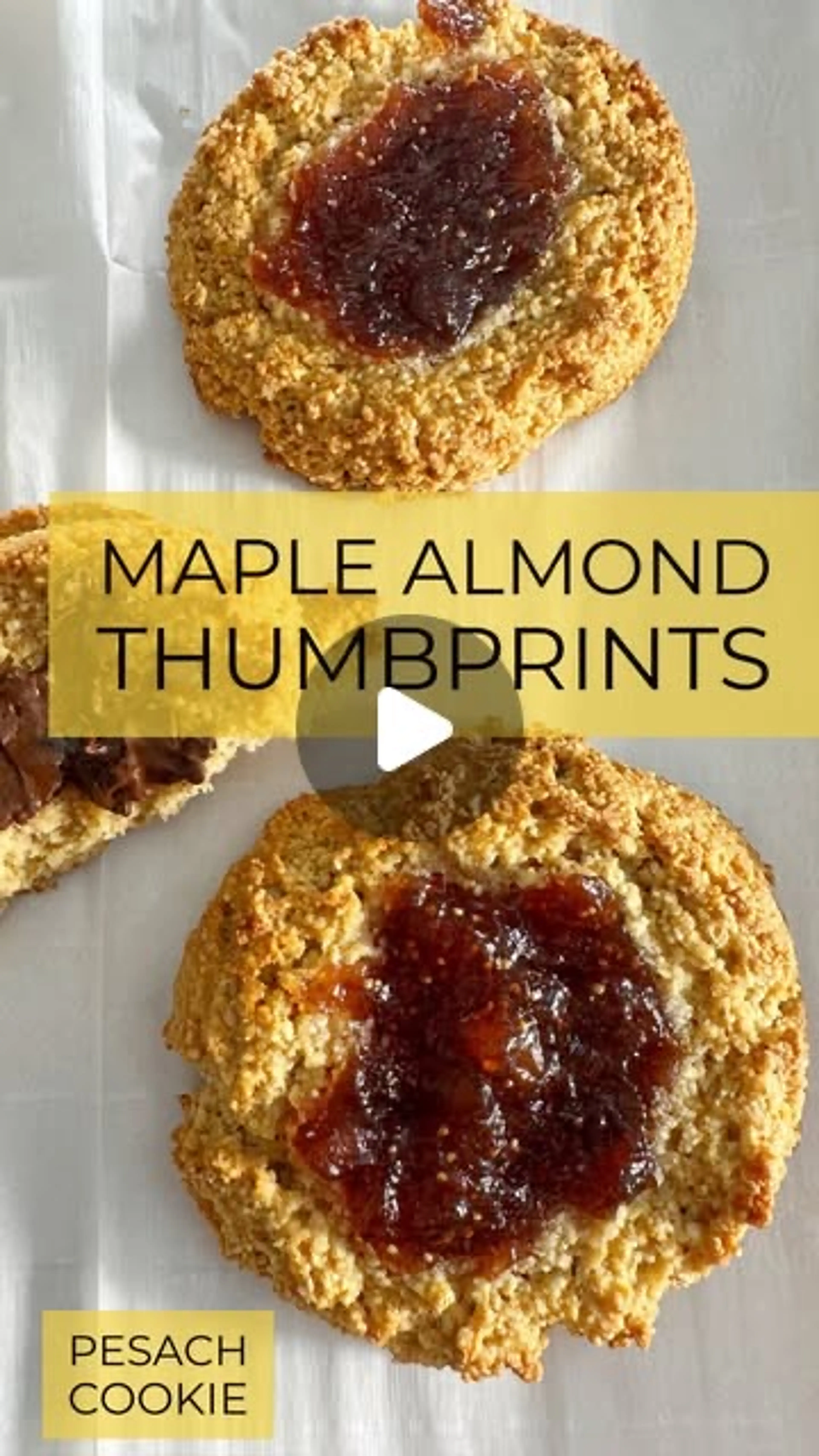 Maple Almond Thumbprints #passover Cookie