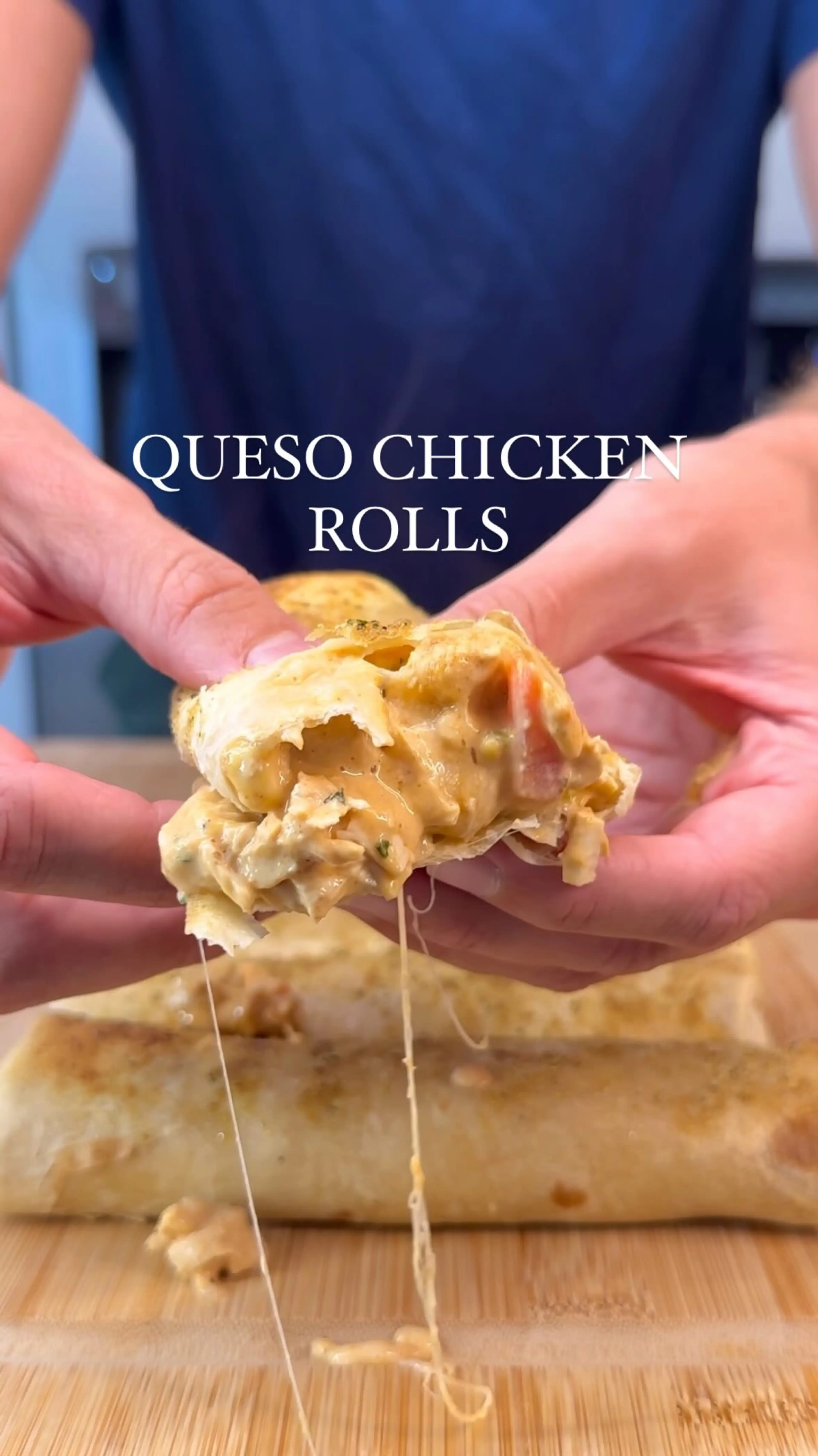 Macro-friendly Queso Chicken Rolls