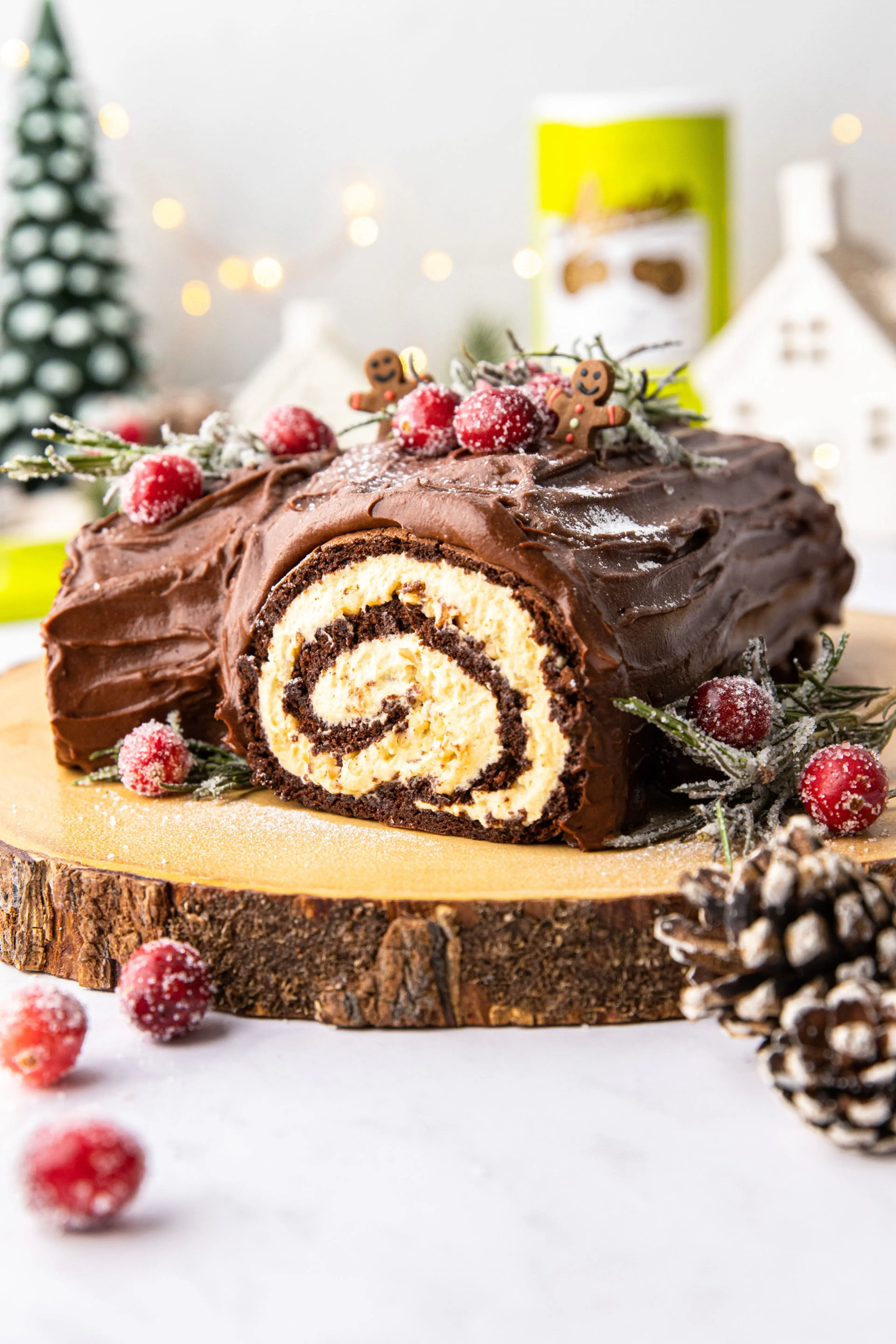 Chocolate, Hazelnut & Caramel Yule Log
