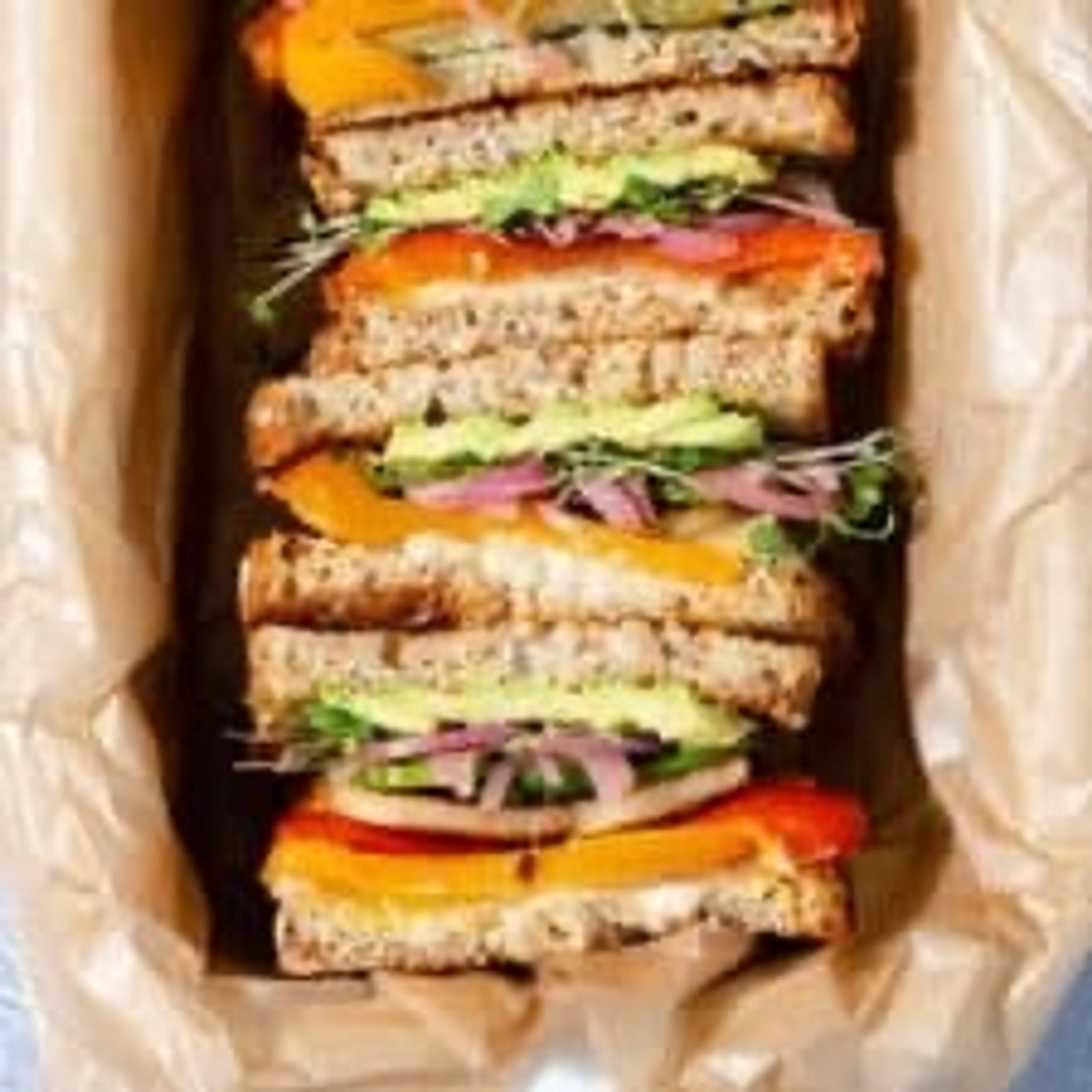 Halloumi Sandwich with Roasted Vegetables