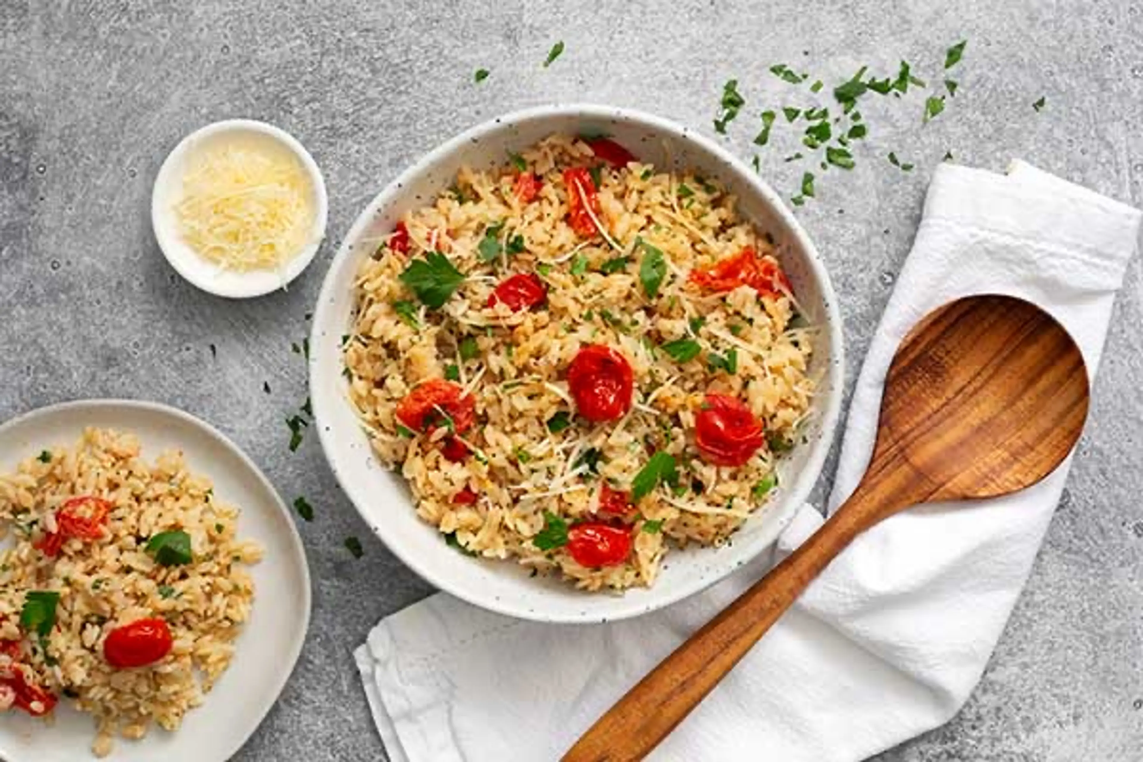 Tomato Garlic Orzo