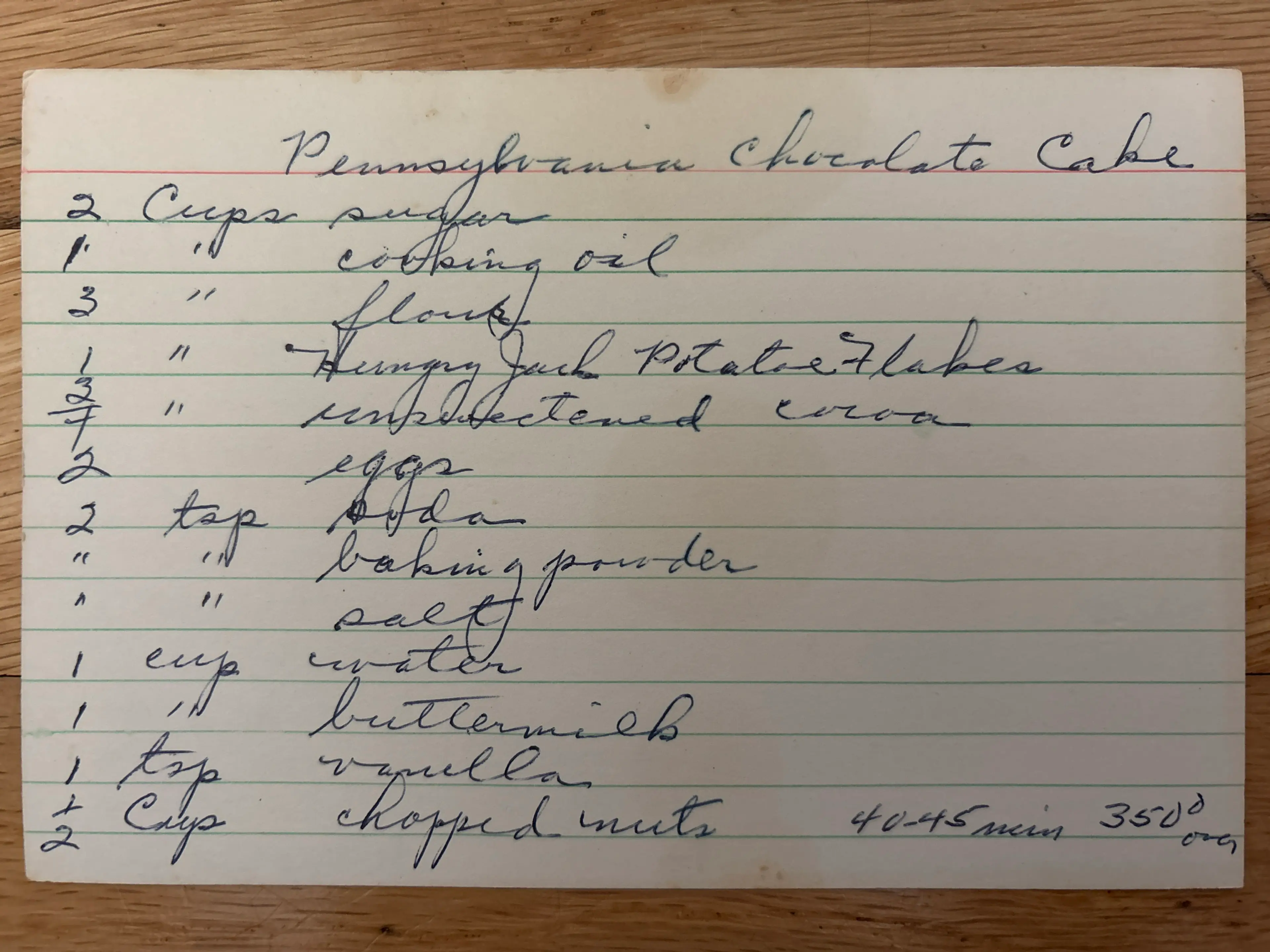 Pennsylvania Chocolate Cake