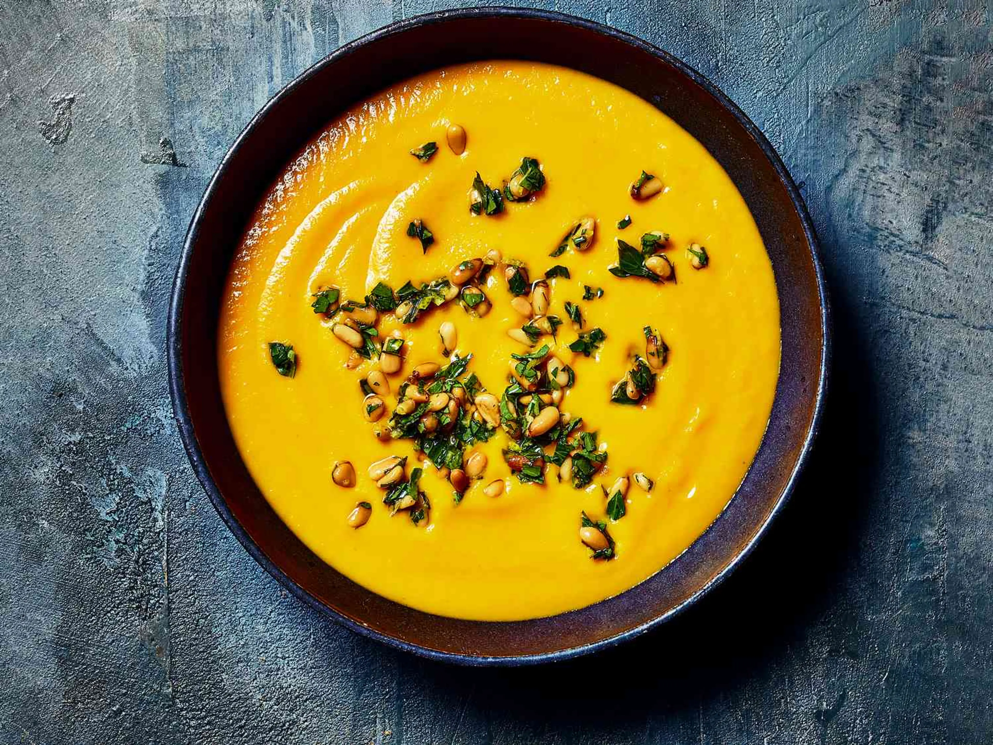 Spicy Carrot and Ginger Soup With Harissa