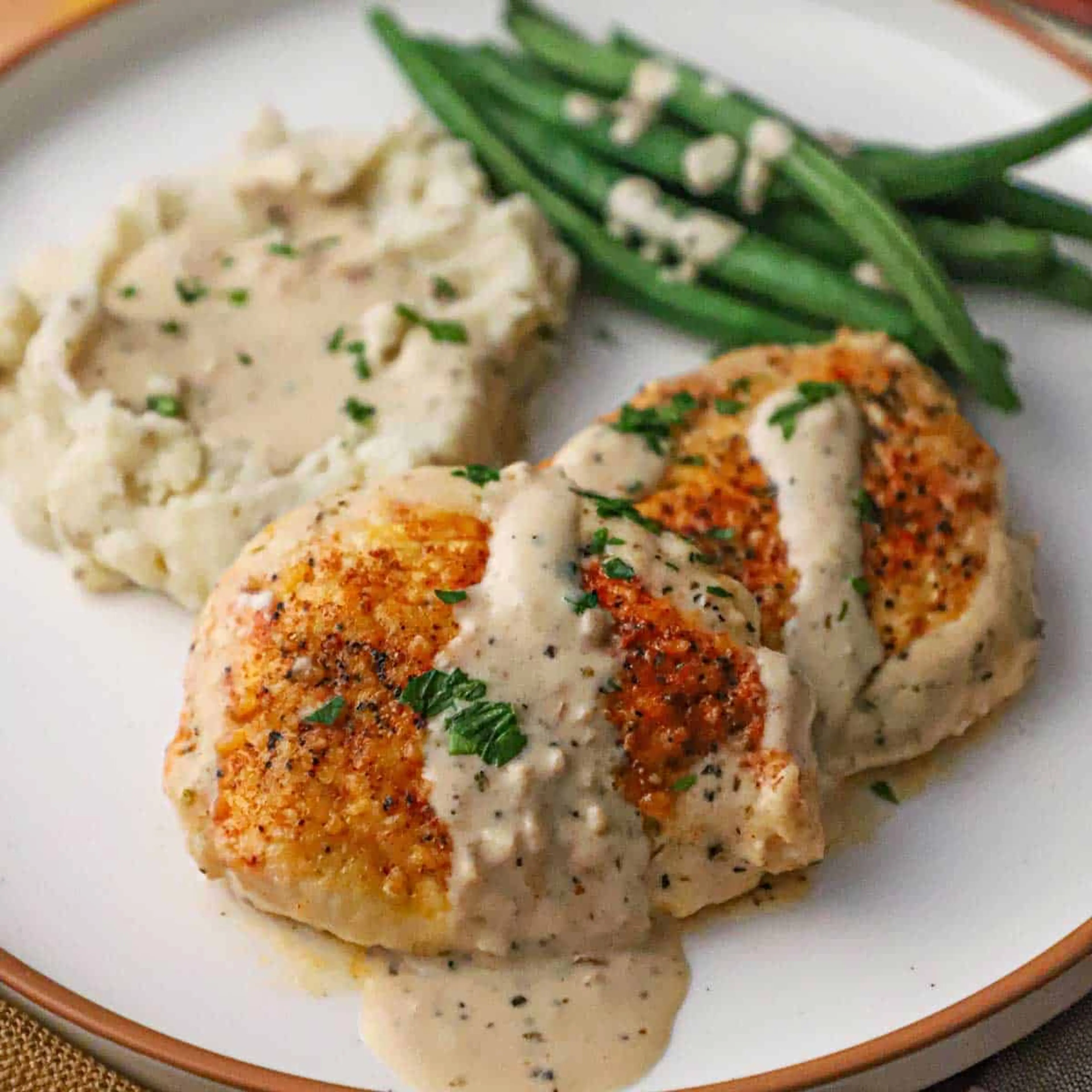 Garlic Parmesan Chicken - Crispy & Creamy
