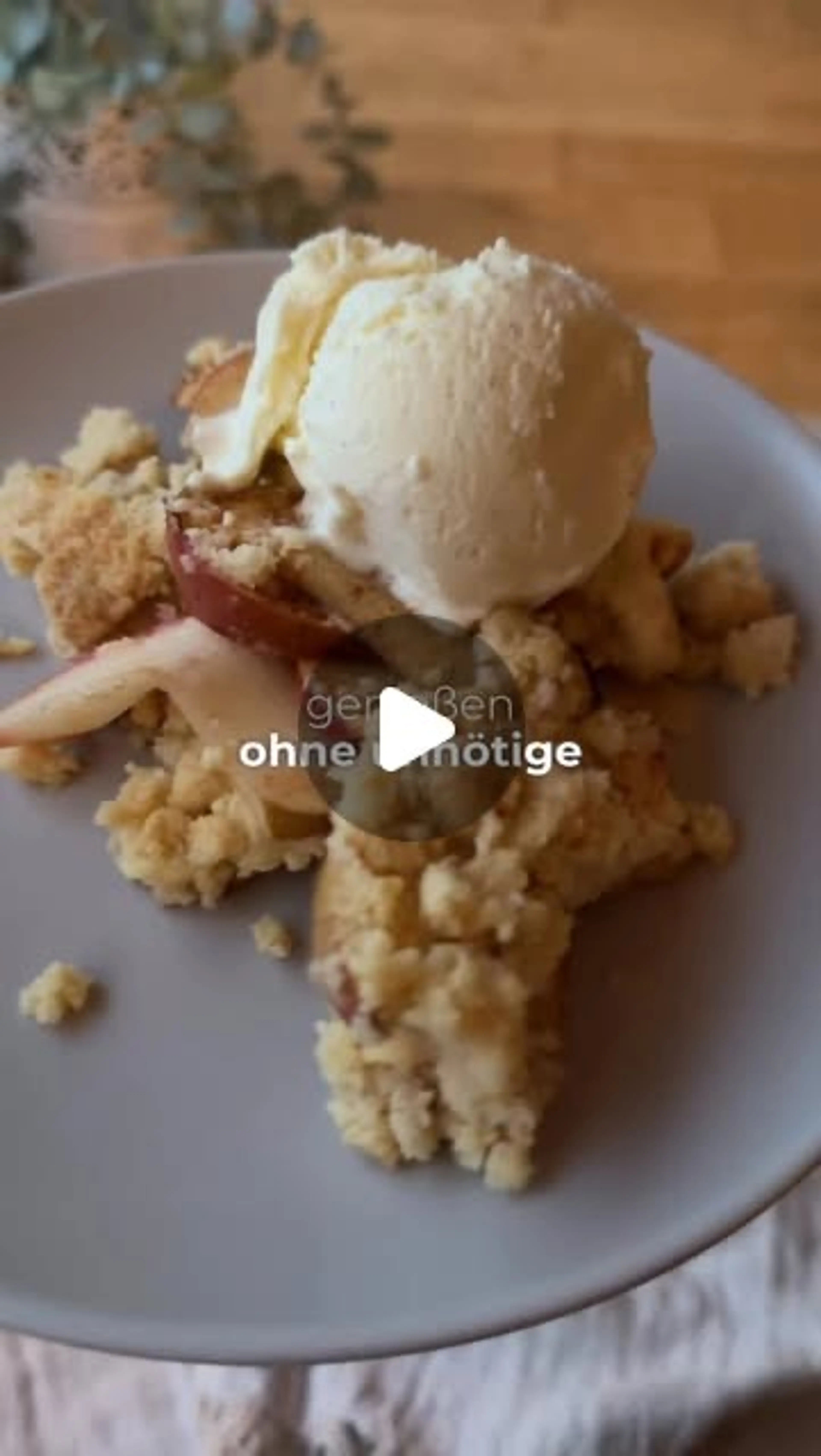 Leichtes Airfryer Bratapfel-dessert