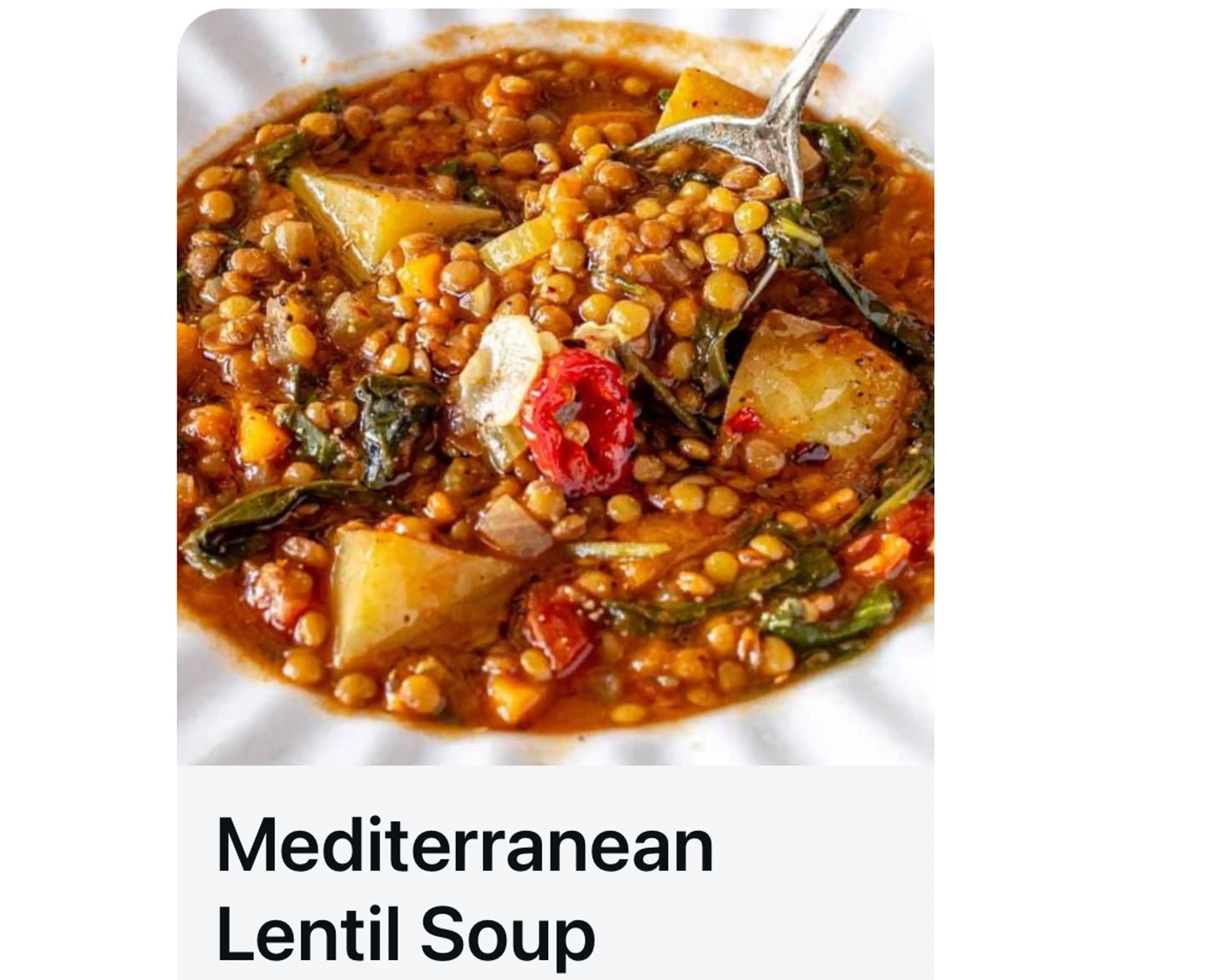 MEDITERRANEAN LENTIL SOUP