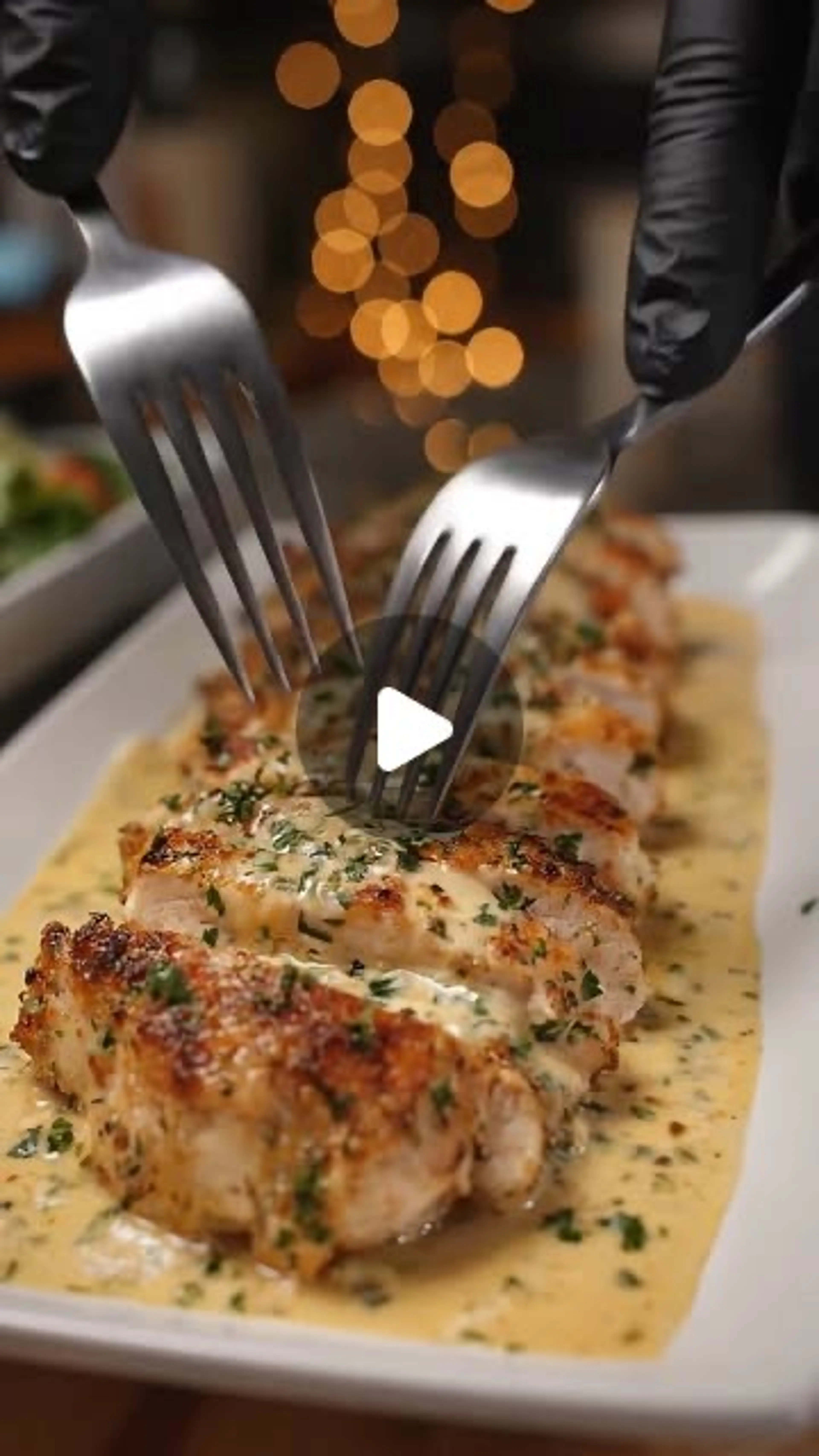 Oven-baked Caesar Chicken with Creamy Dijon Parmesan Sauce