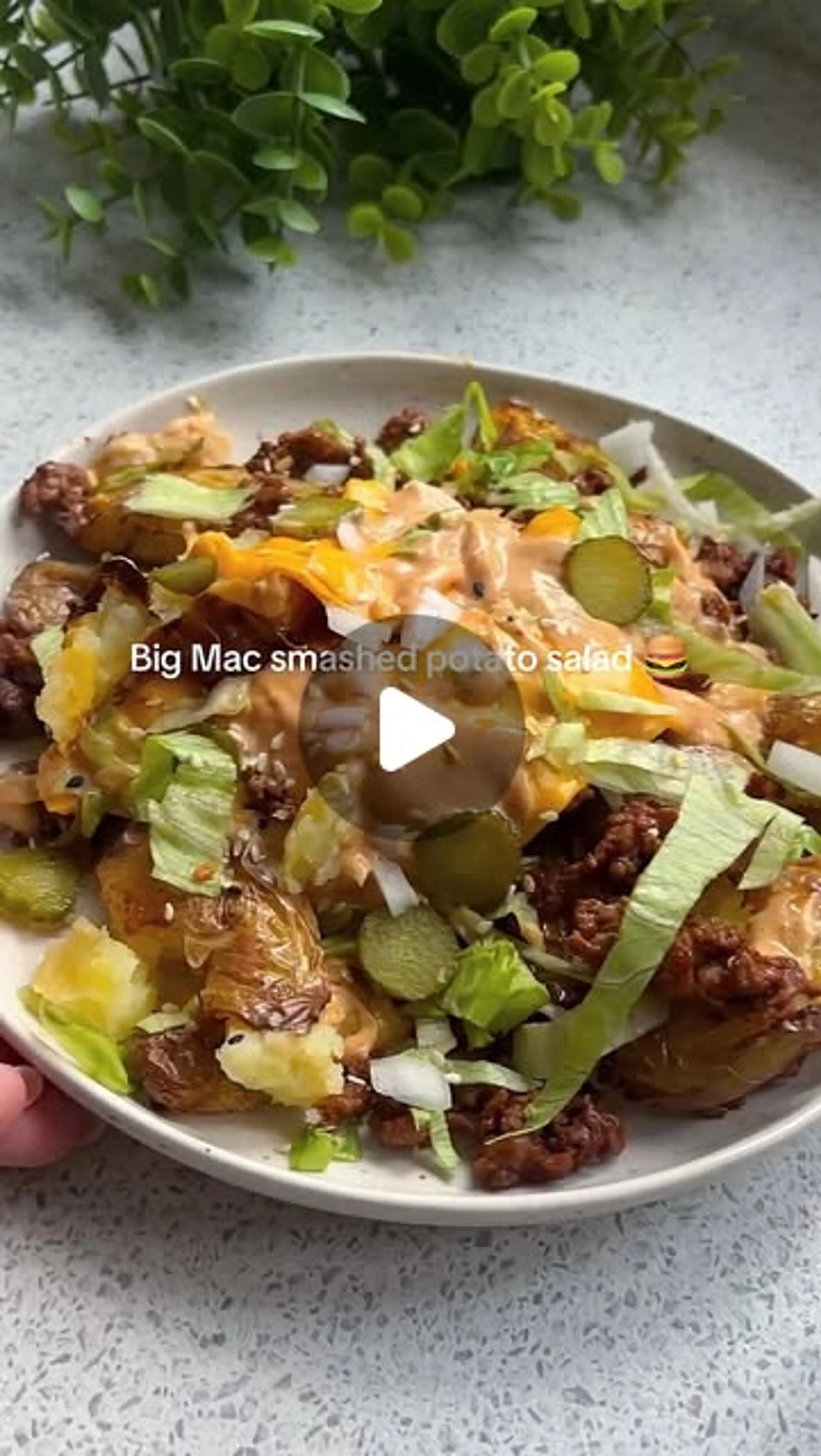 Big Mac Smashed Potato Salad