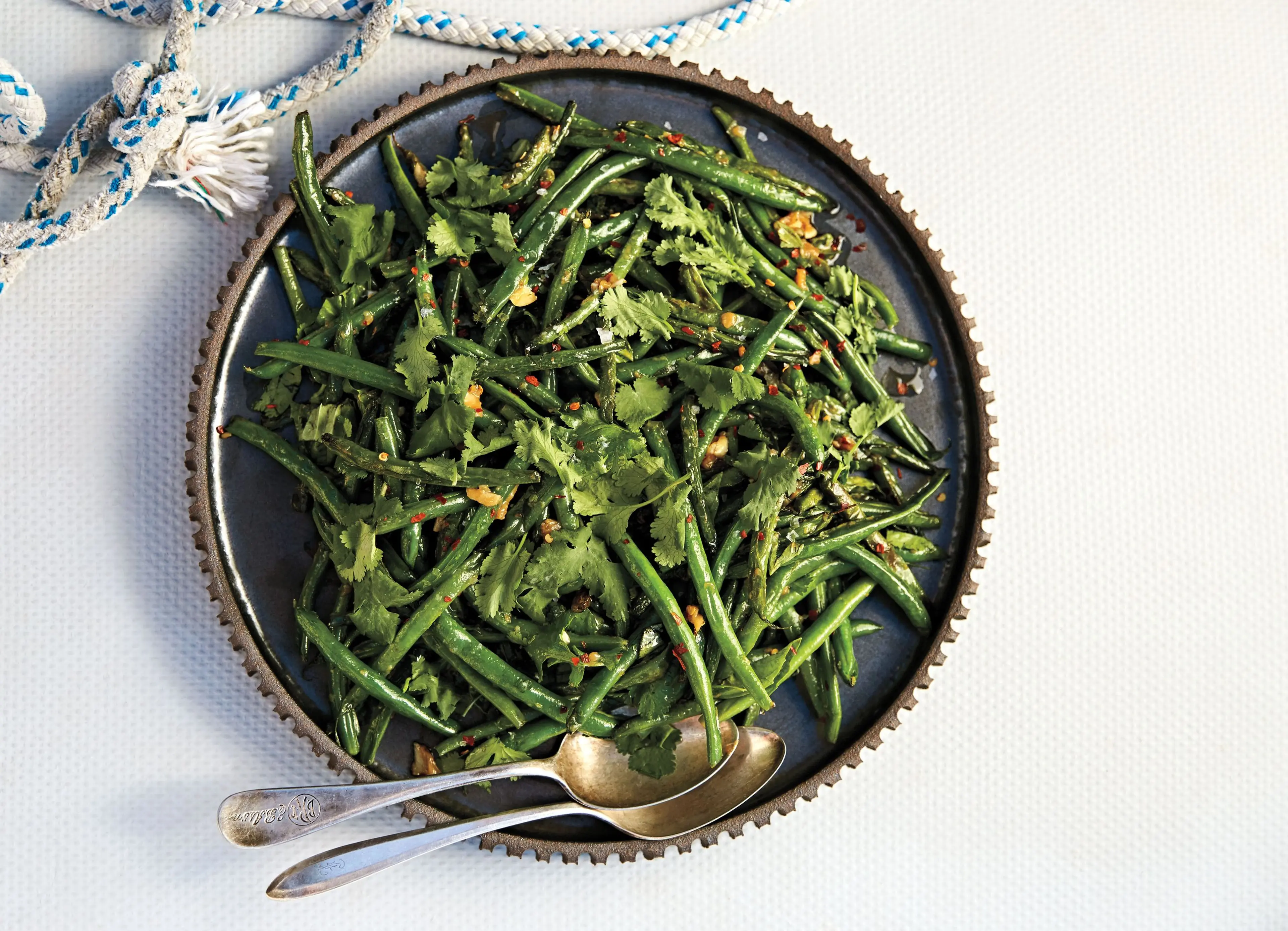 Blistered Green Beans with Garlic and Miso
