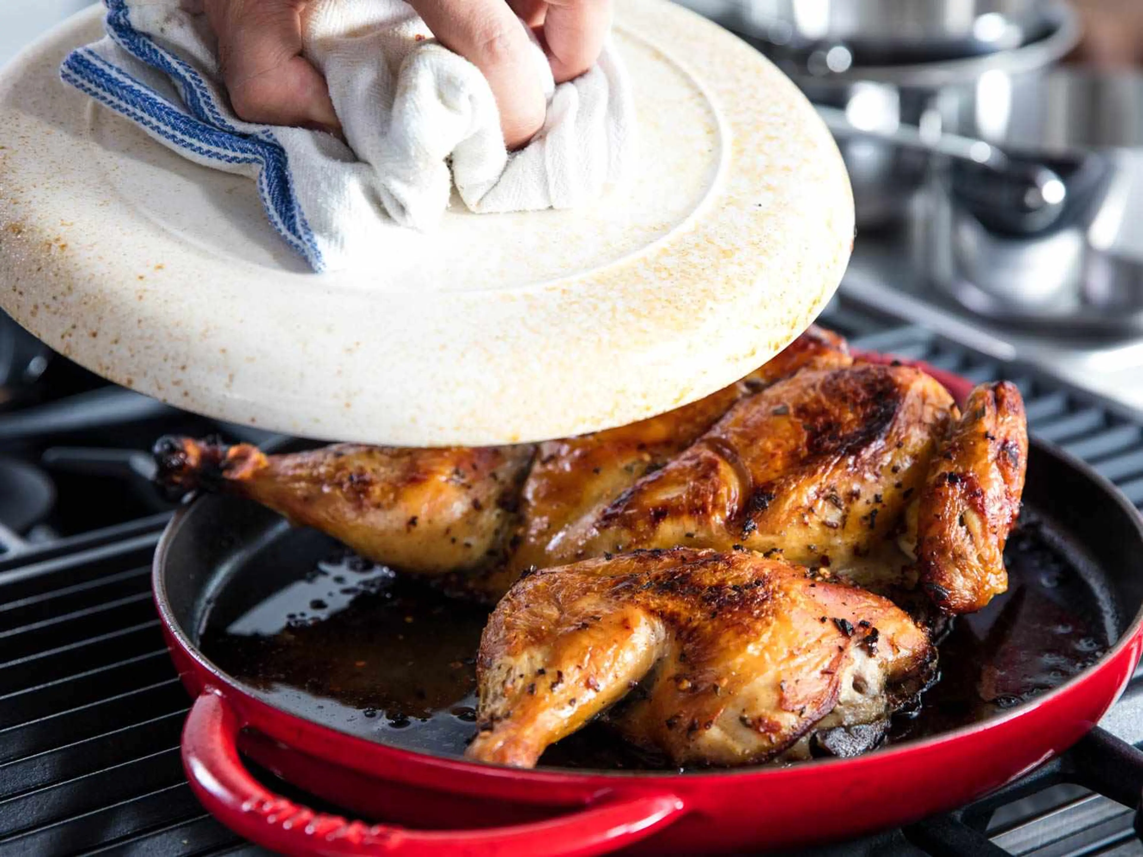 Pollo al Mattone (Italian Roast Chicken Under a Brick)
