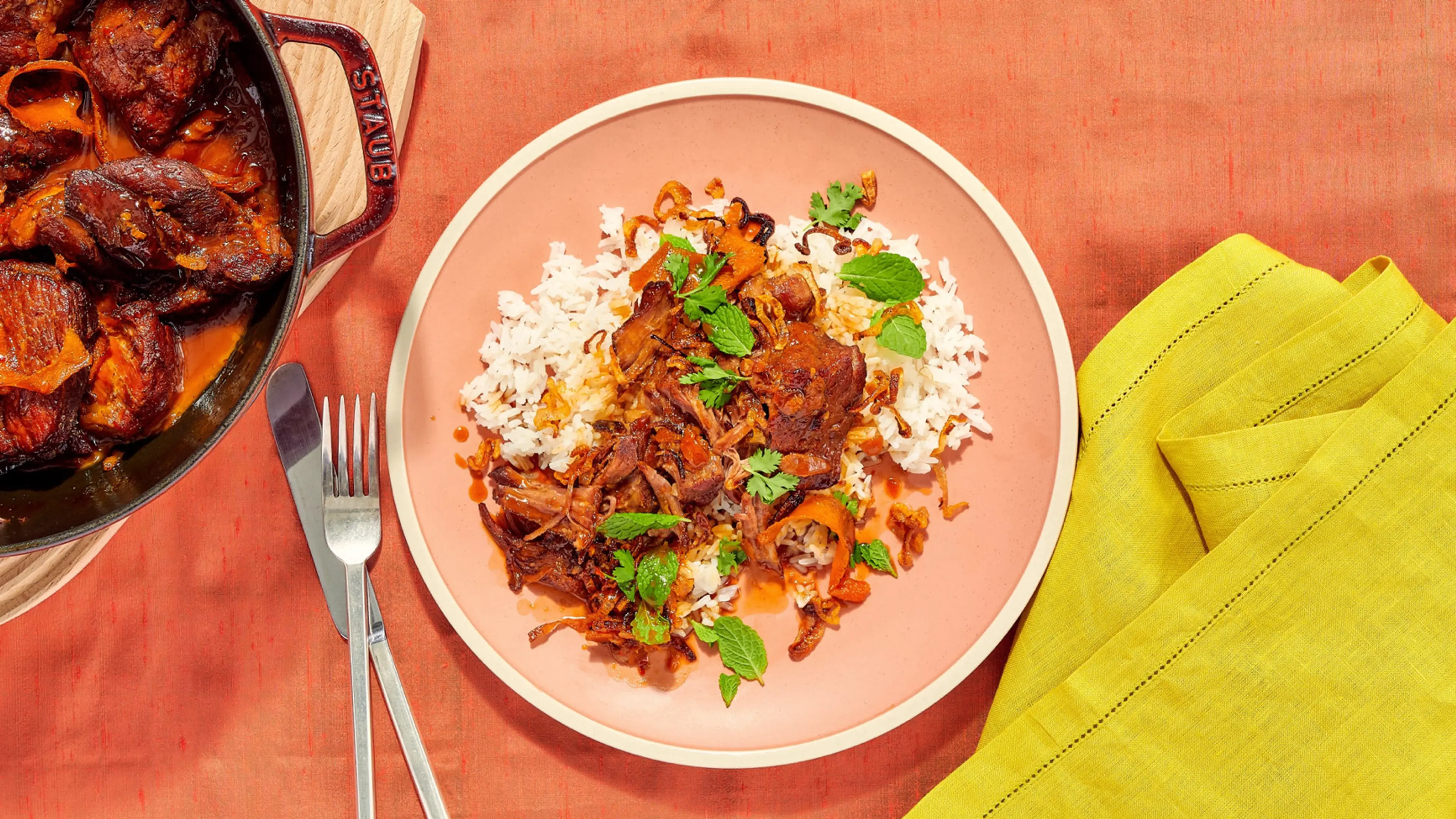 Citrus-Braised Pork With Crispy Shallots