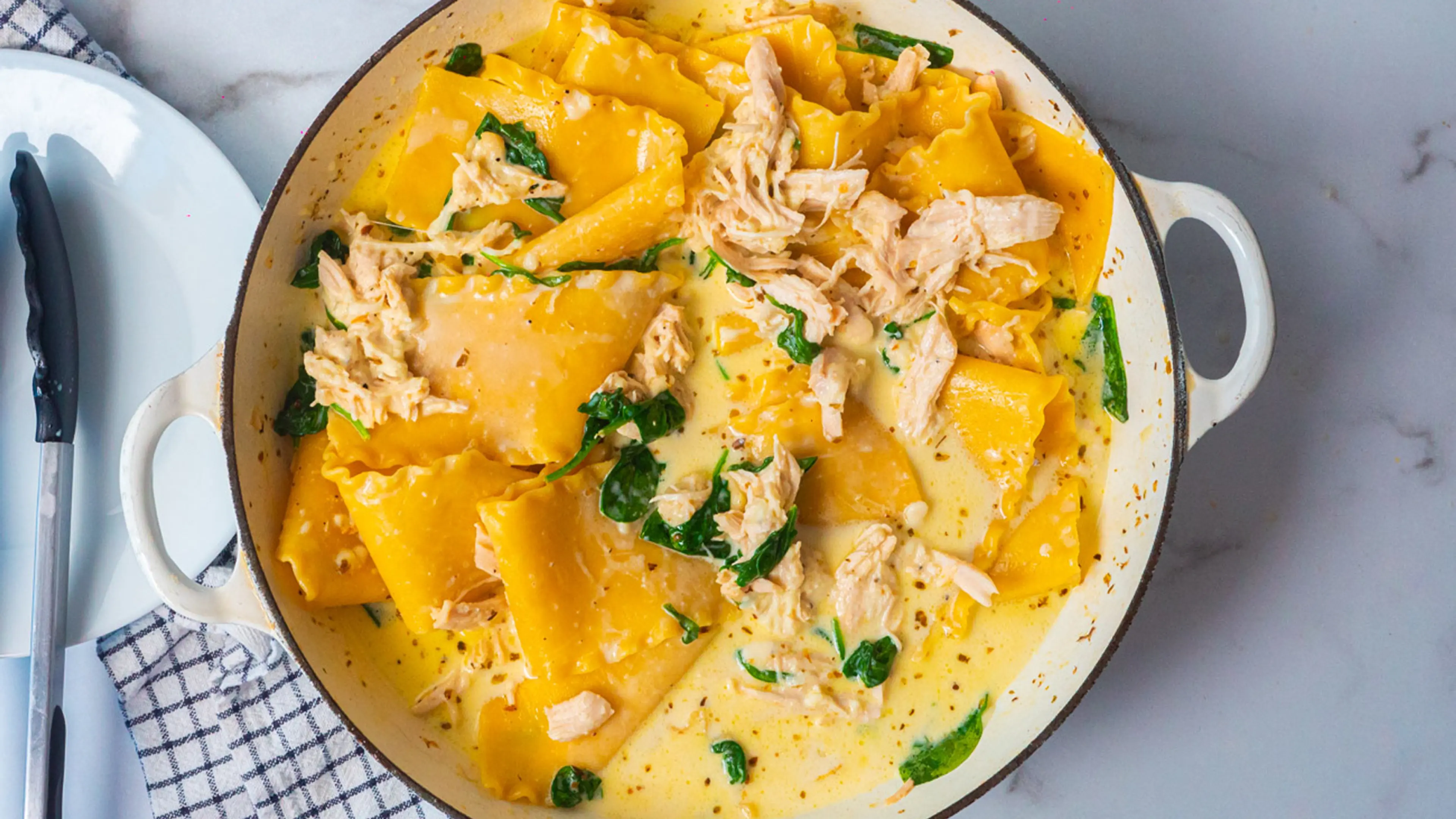 White Chicken Skillet Lasagna