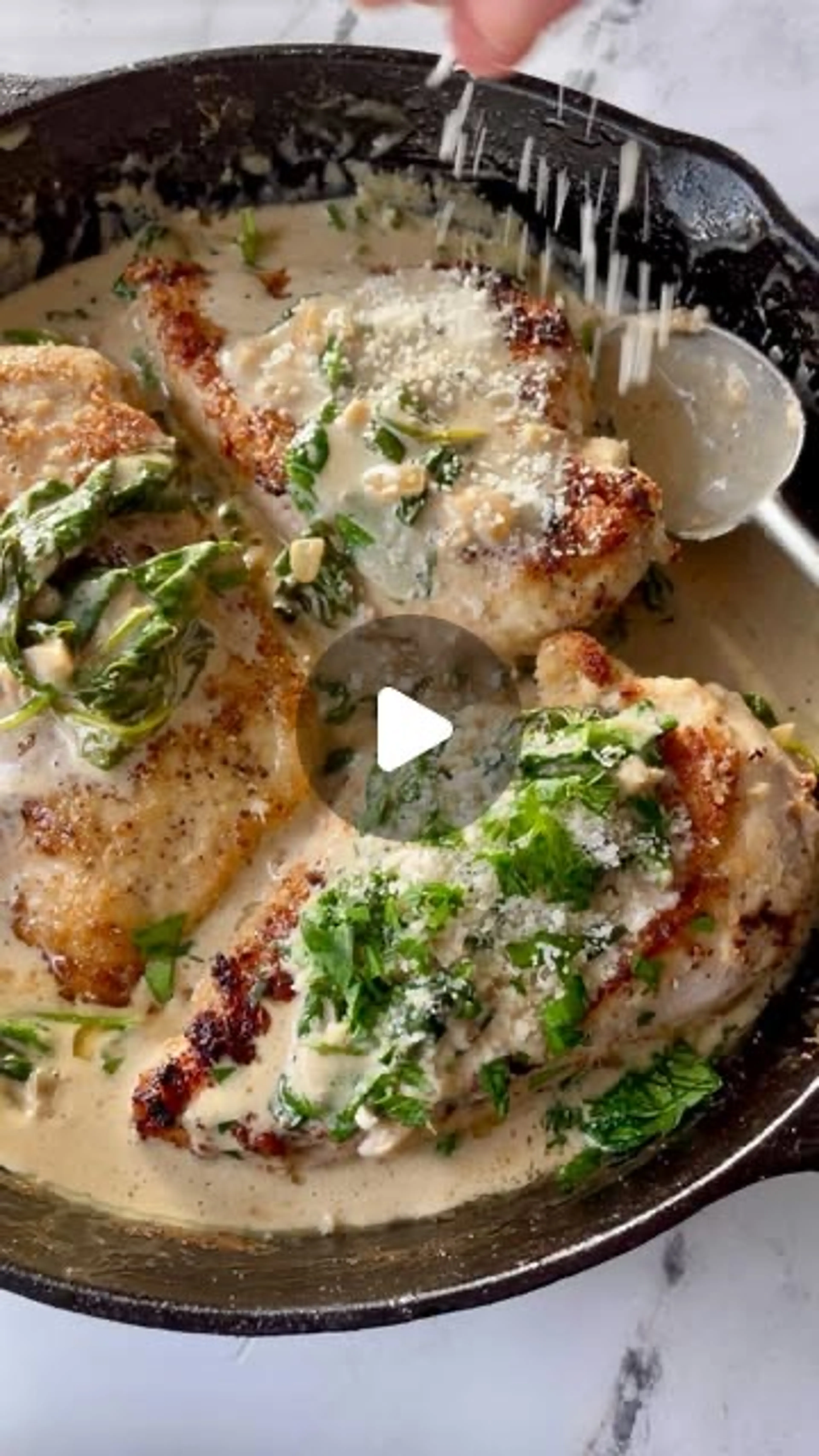 Crispy Chicken + Garlicky Greens