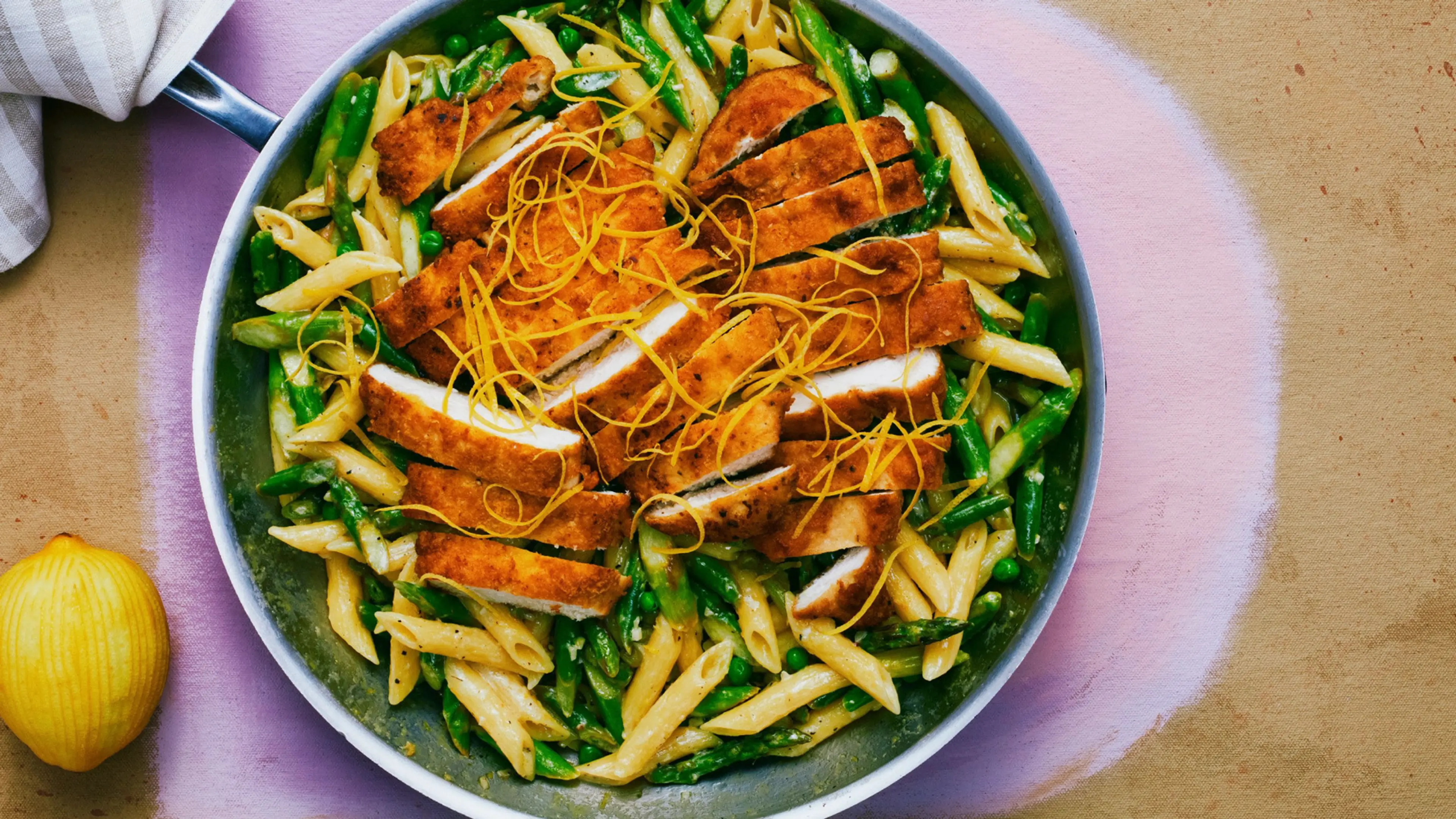 Chicken Pasta Primavera With Lemon