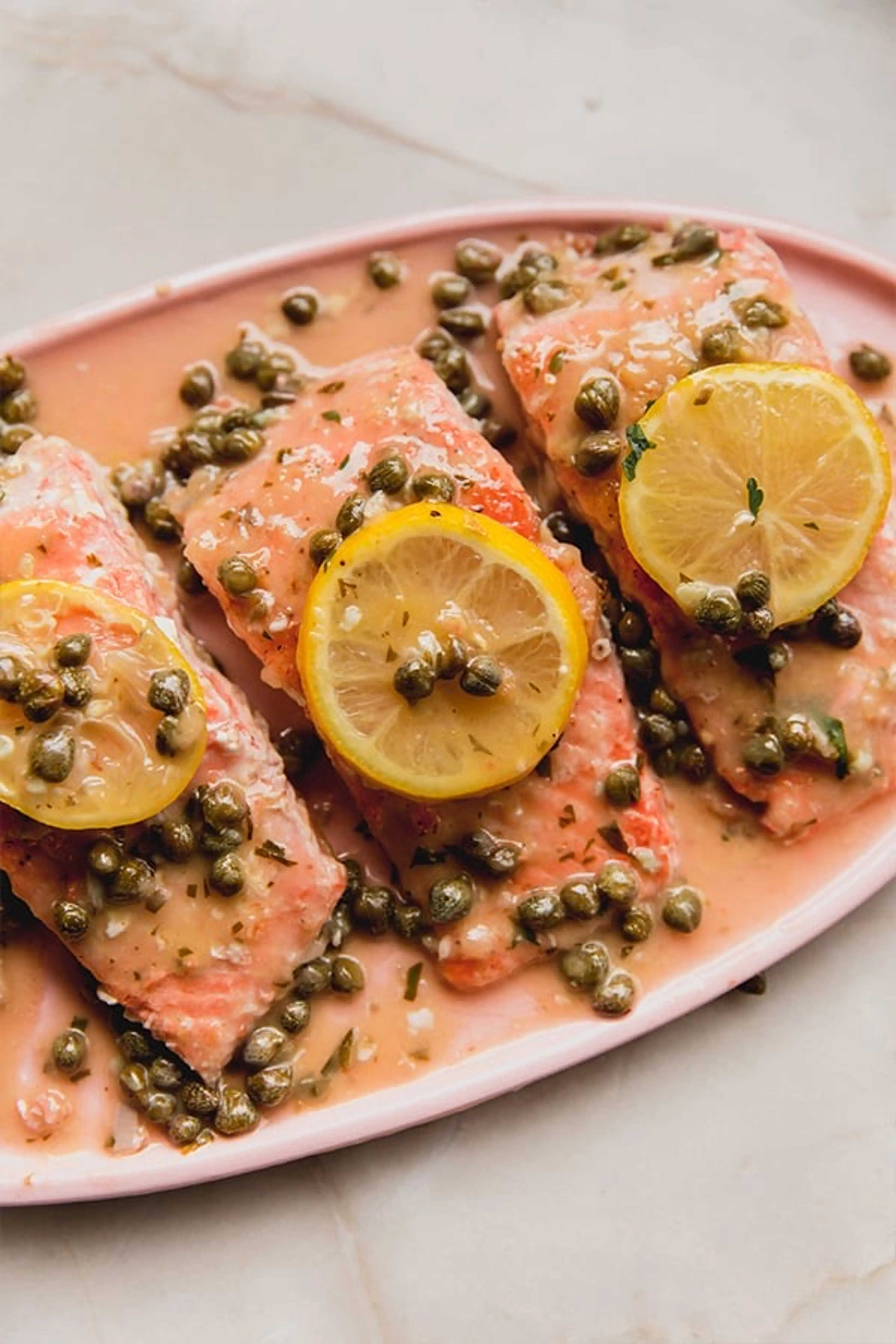Salmon Piccata {gluten free, dairy free}