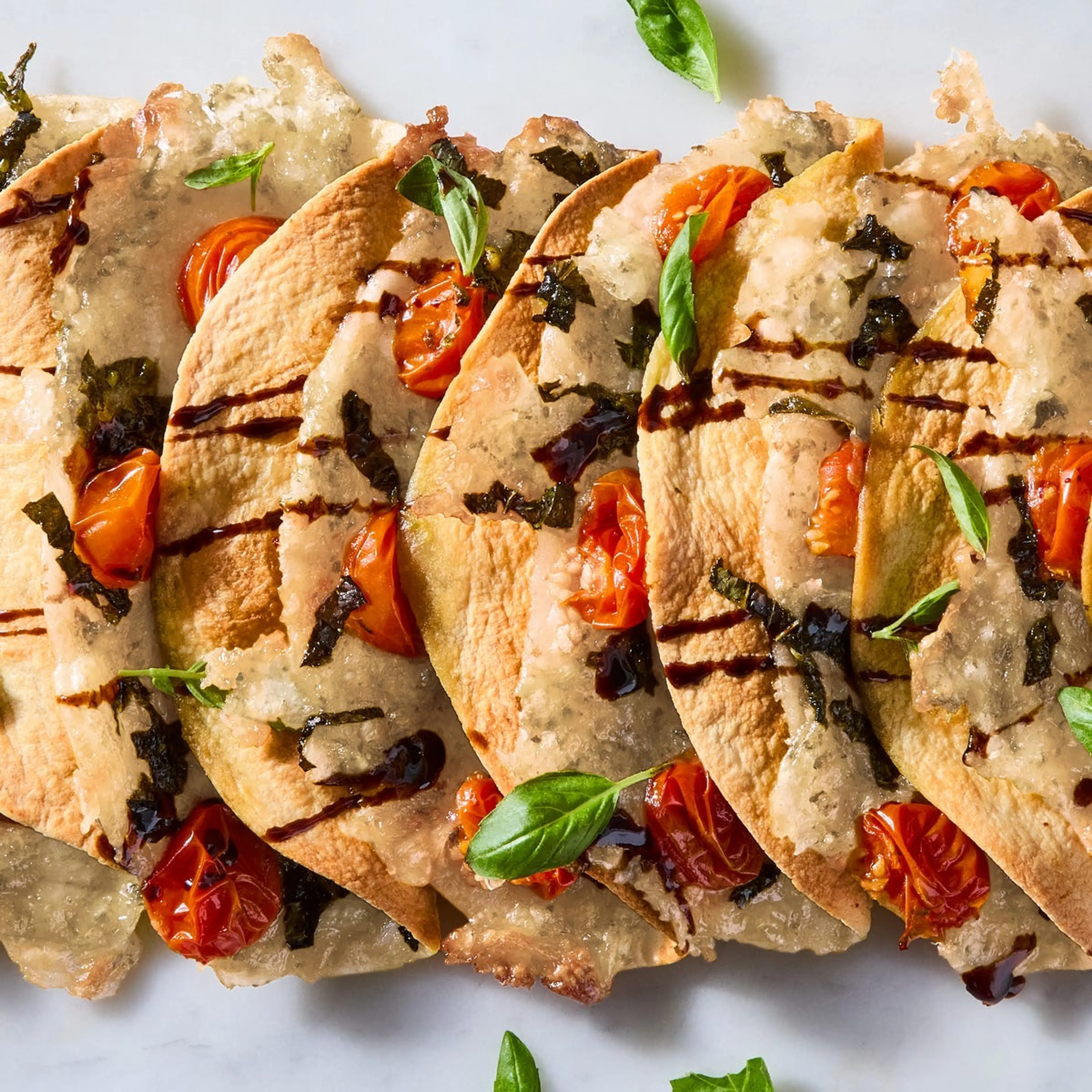 Crispy Sheet-Pan Caprese Tacos