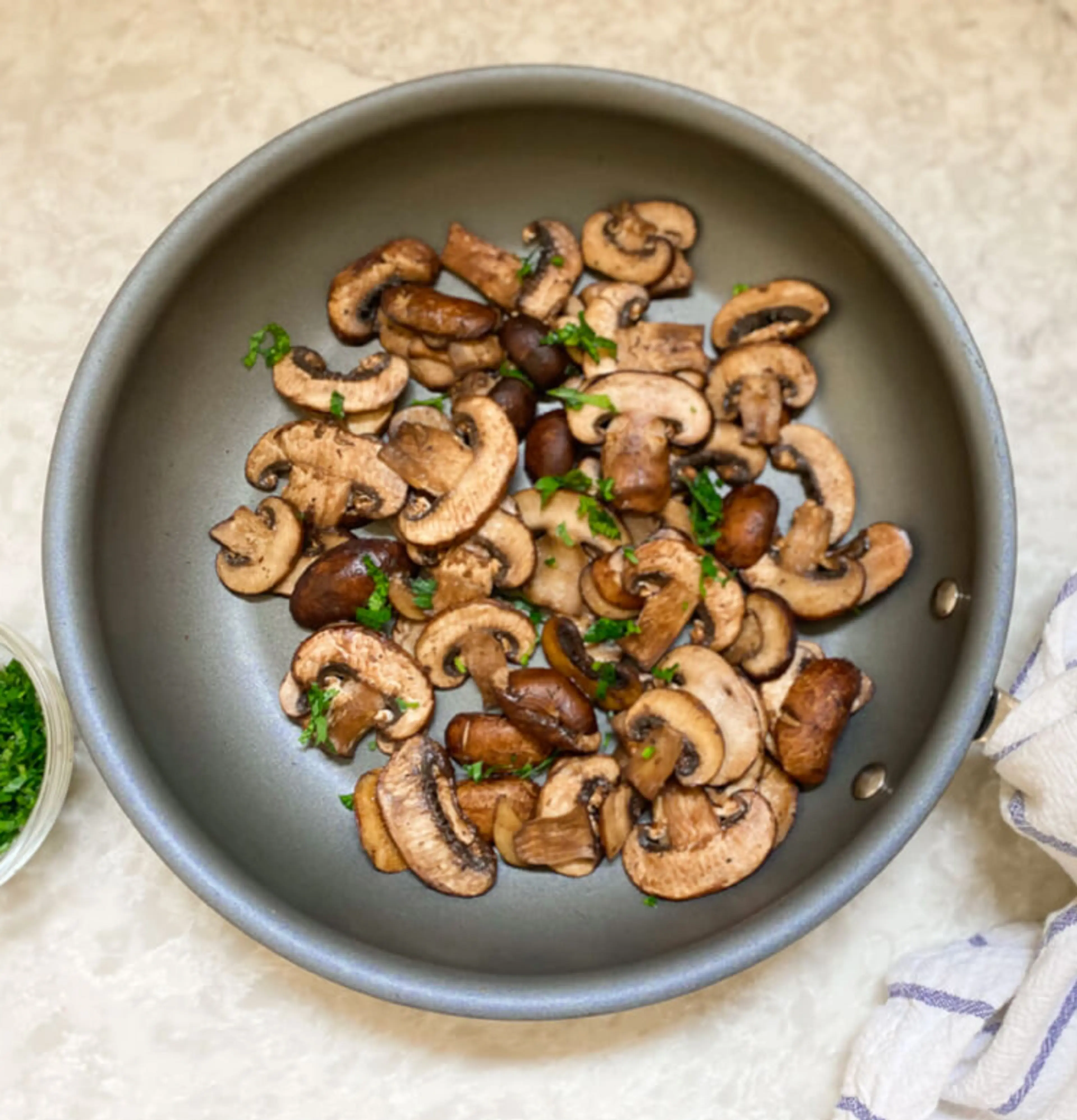 Polenta Topping: Sautéed Mushrooms