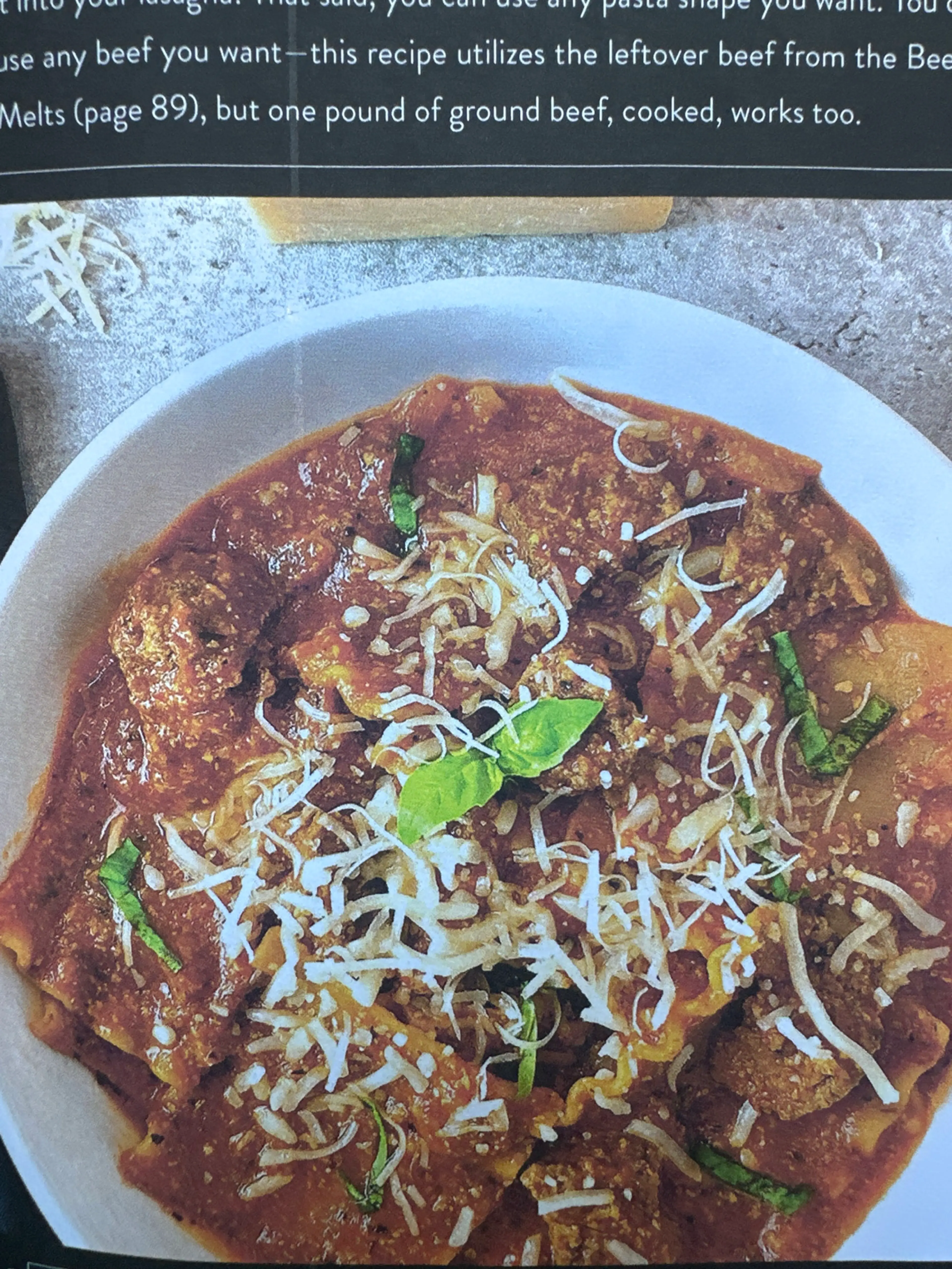 Beefy Lasagna Bowls