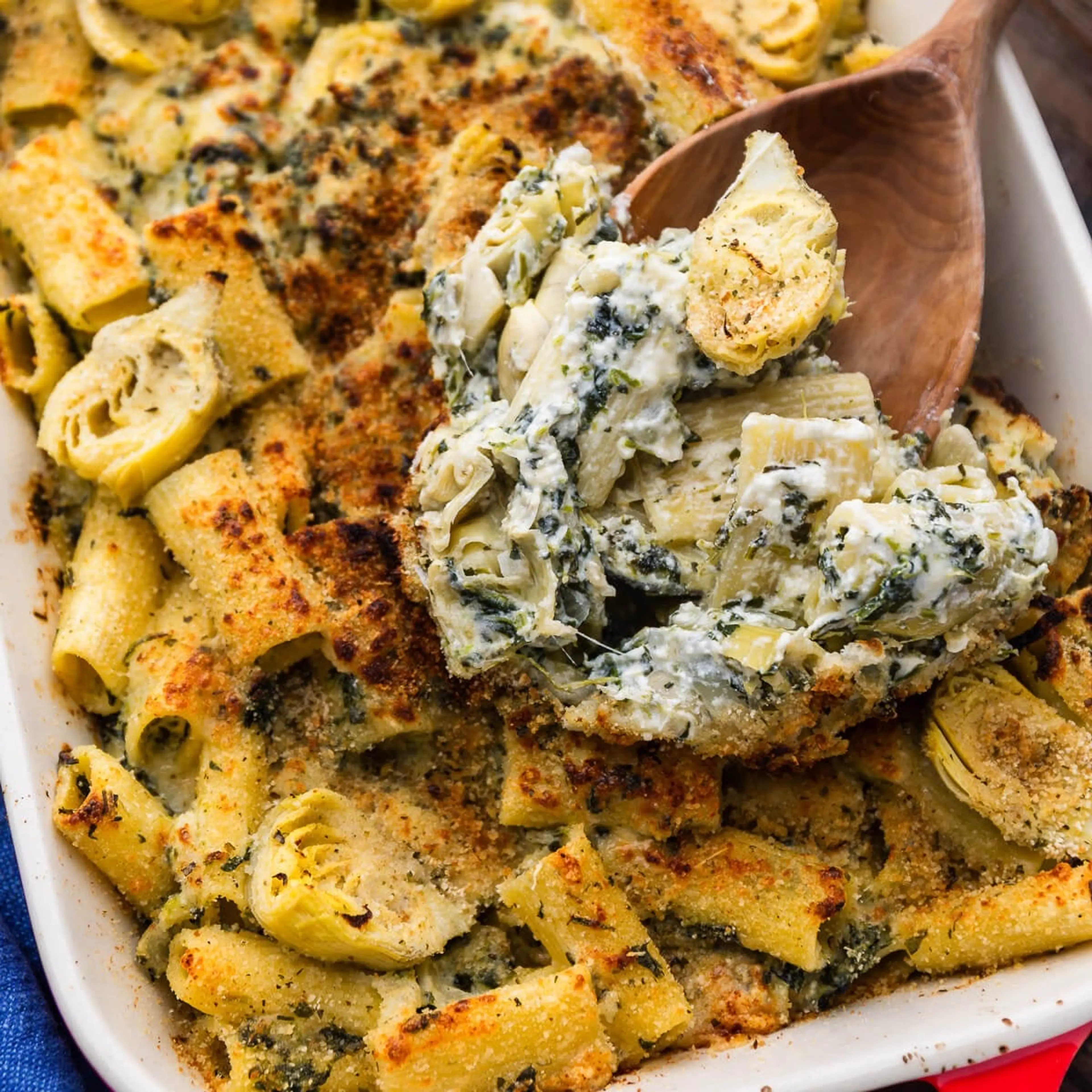 Baked Artichoke and Spinach Pasta