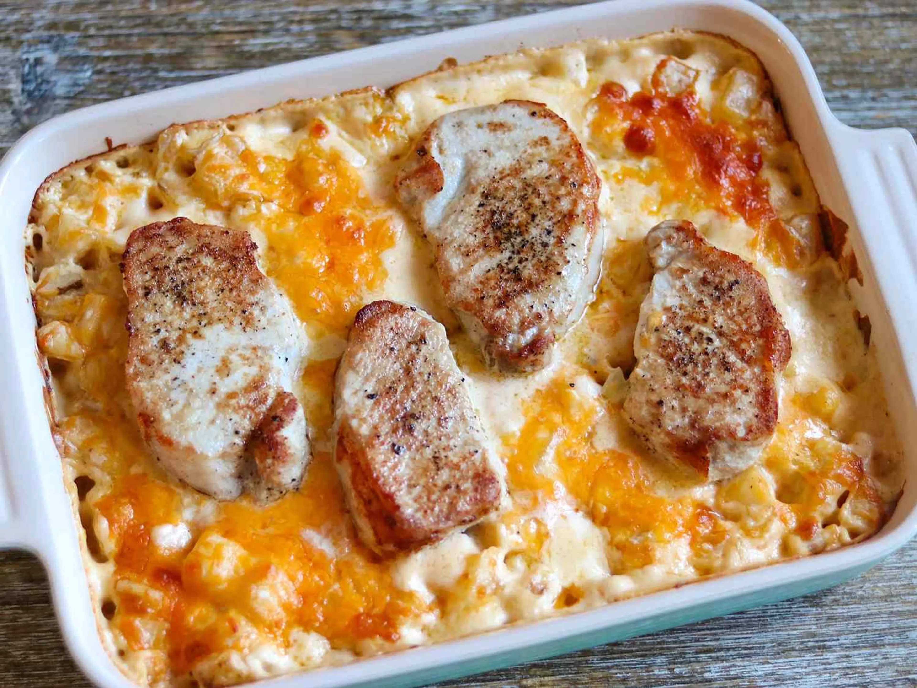 Hash Brown and Pork Chop Casserole