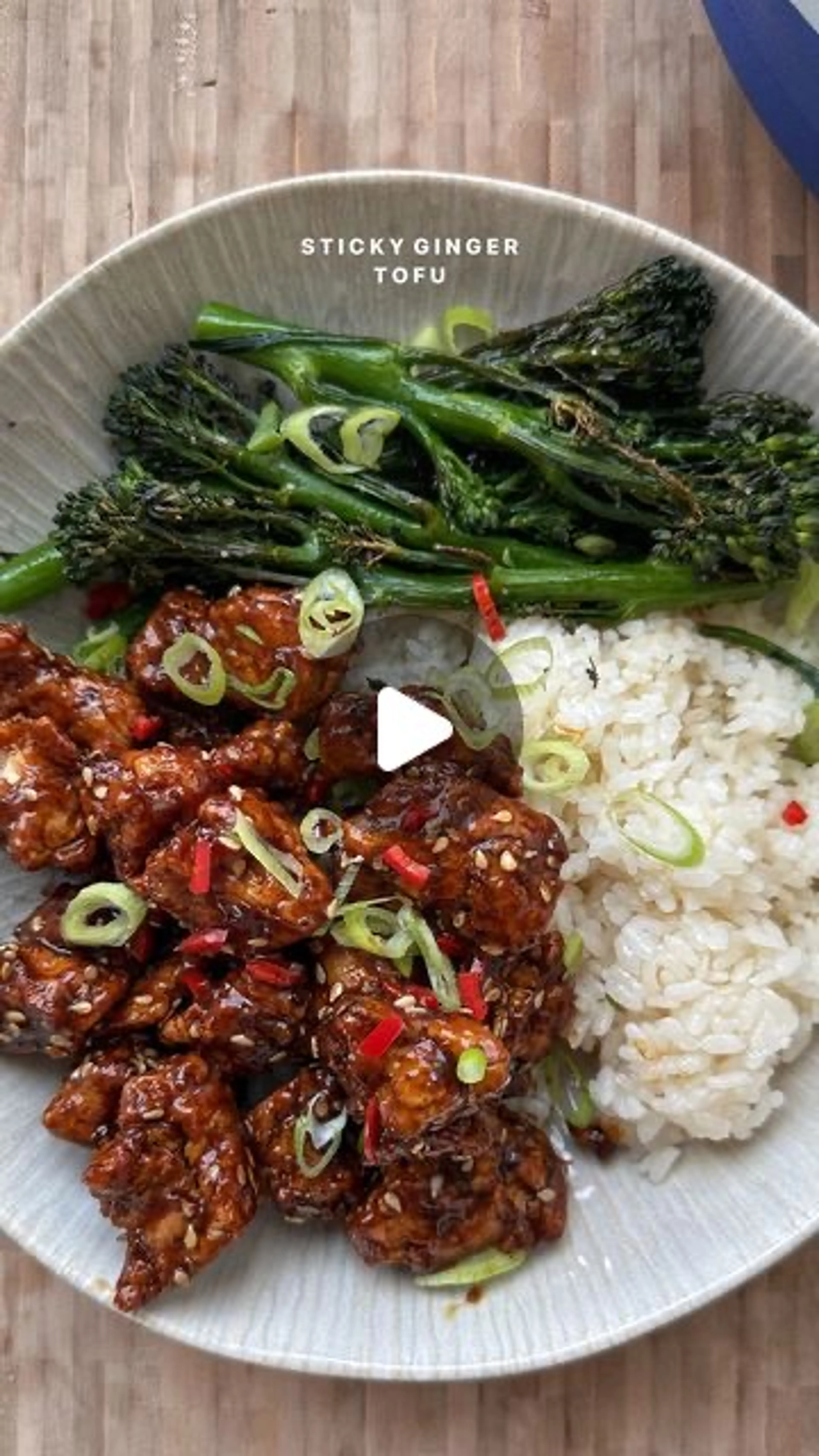 Sticky Ginger Sesame Tofu