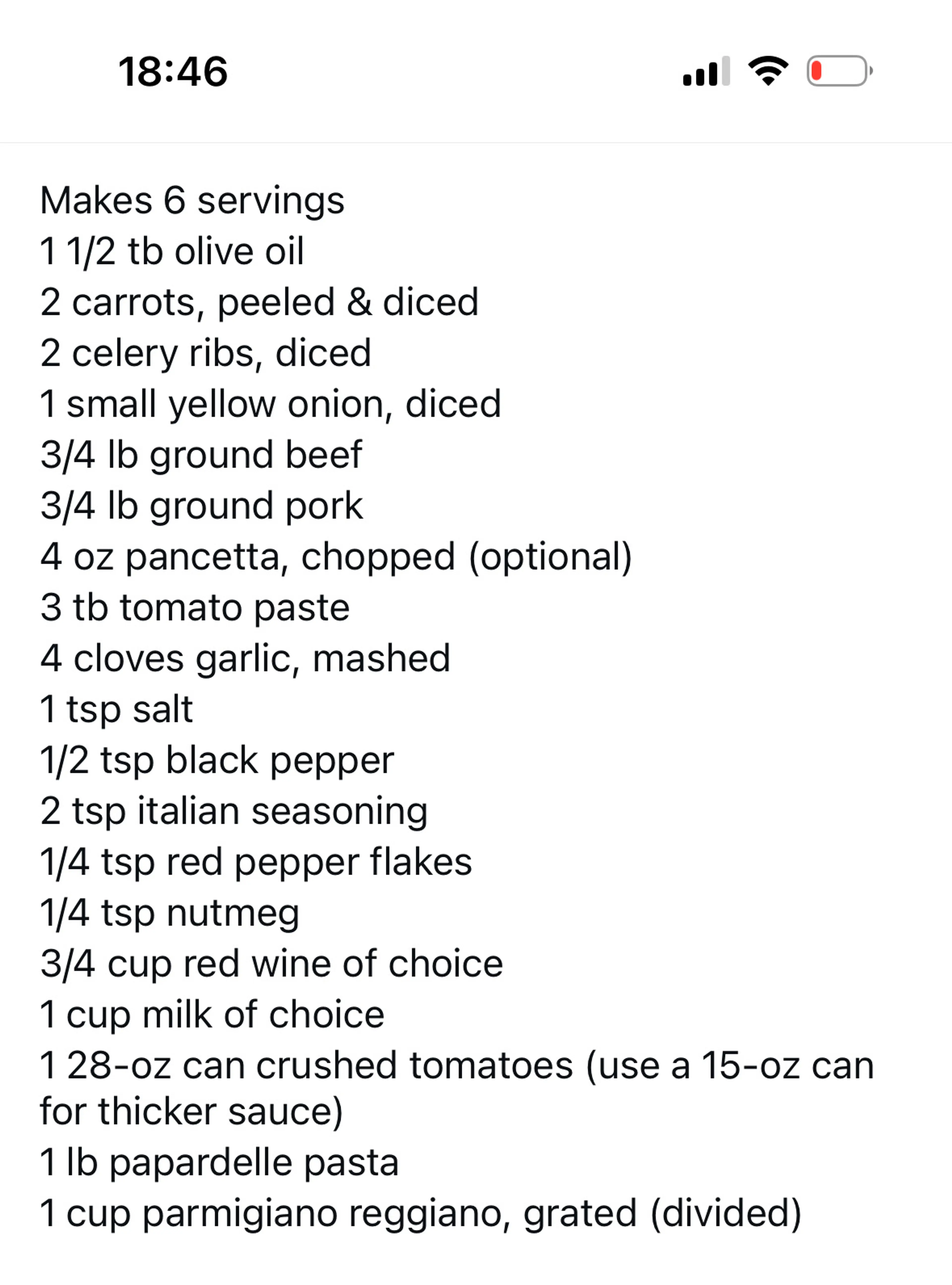 Comforting Bolognese