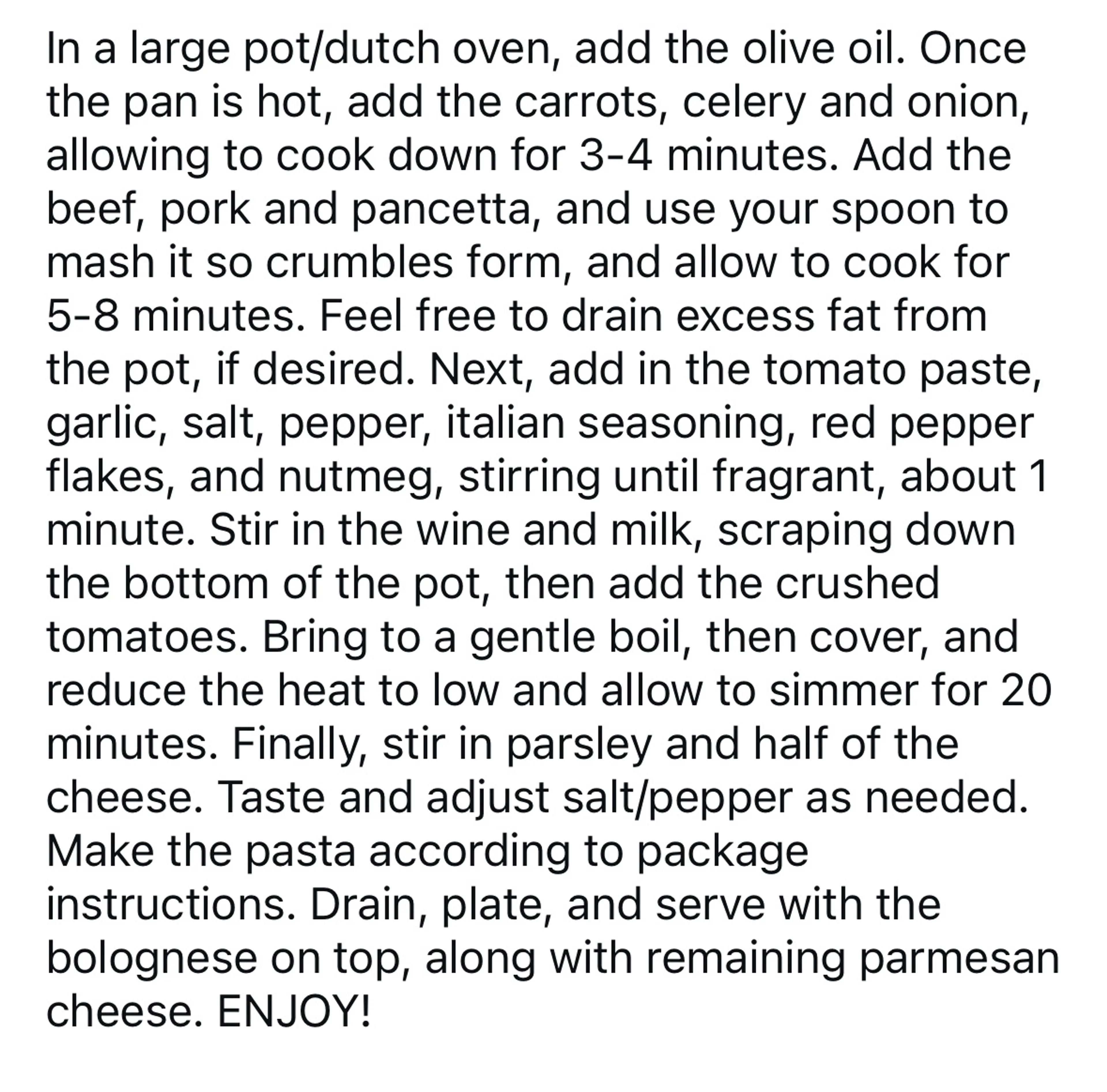 Comforting Bolognese