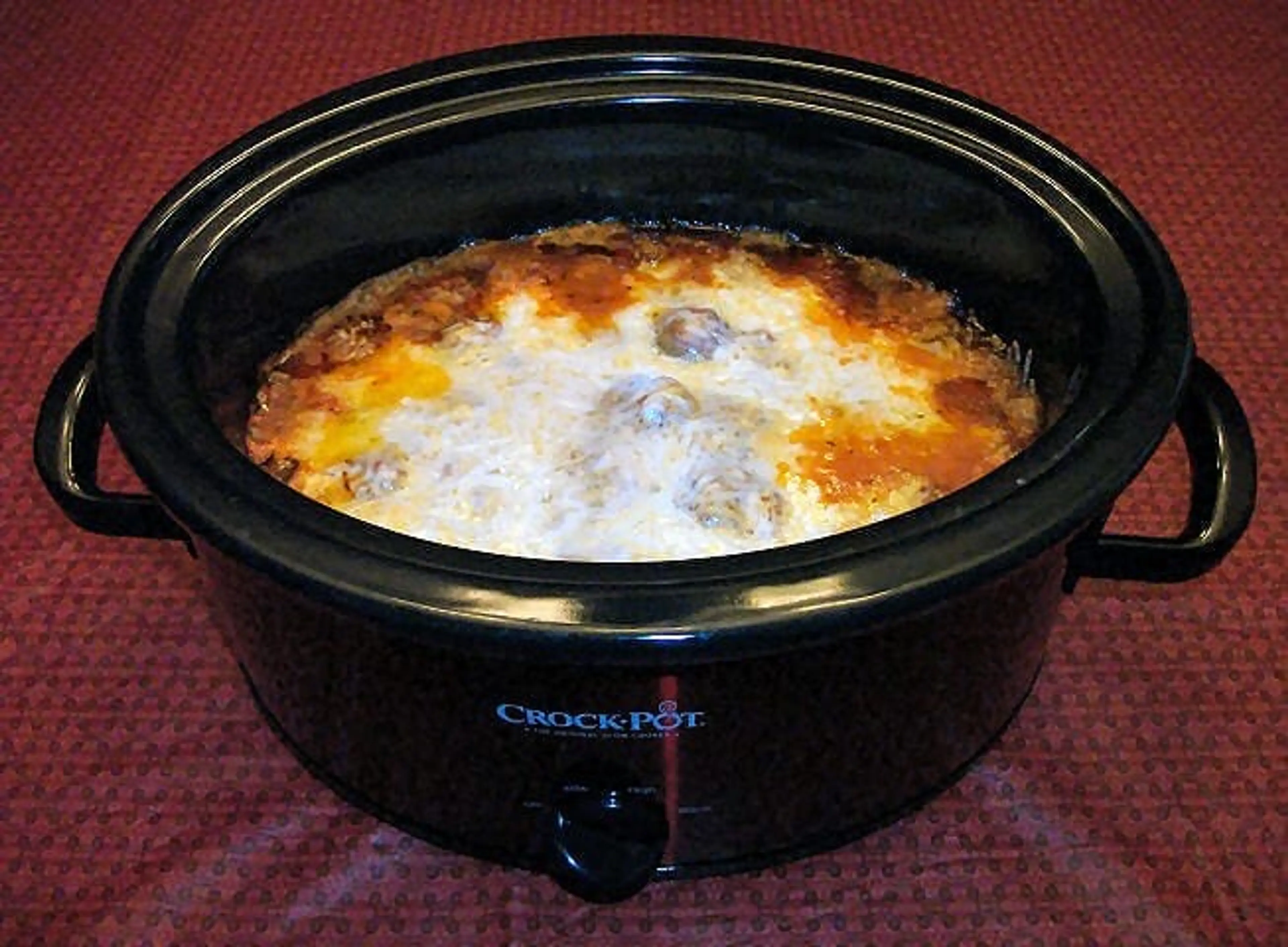 Crockpot Cheesy Italian Meatballs